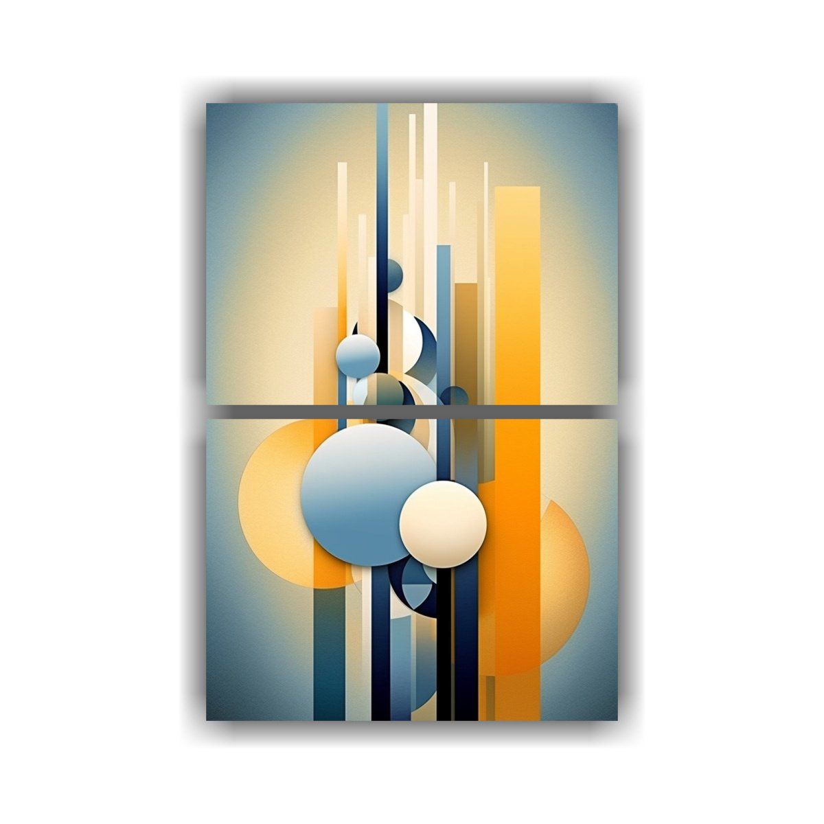 GENERICO - Cuadro Abstracción Street Art Amarillo Azul 80x120 Cm