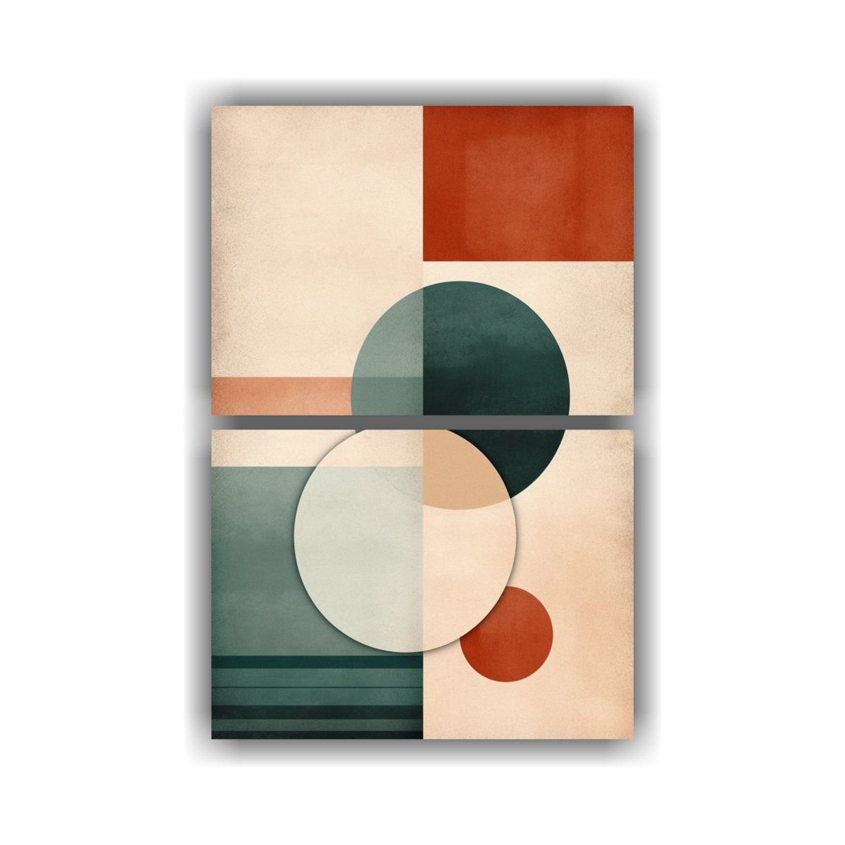 GENERICO - Conjunto 2 Lienzos Armonía Colores Estilo 80x120 Cm