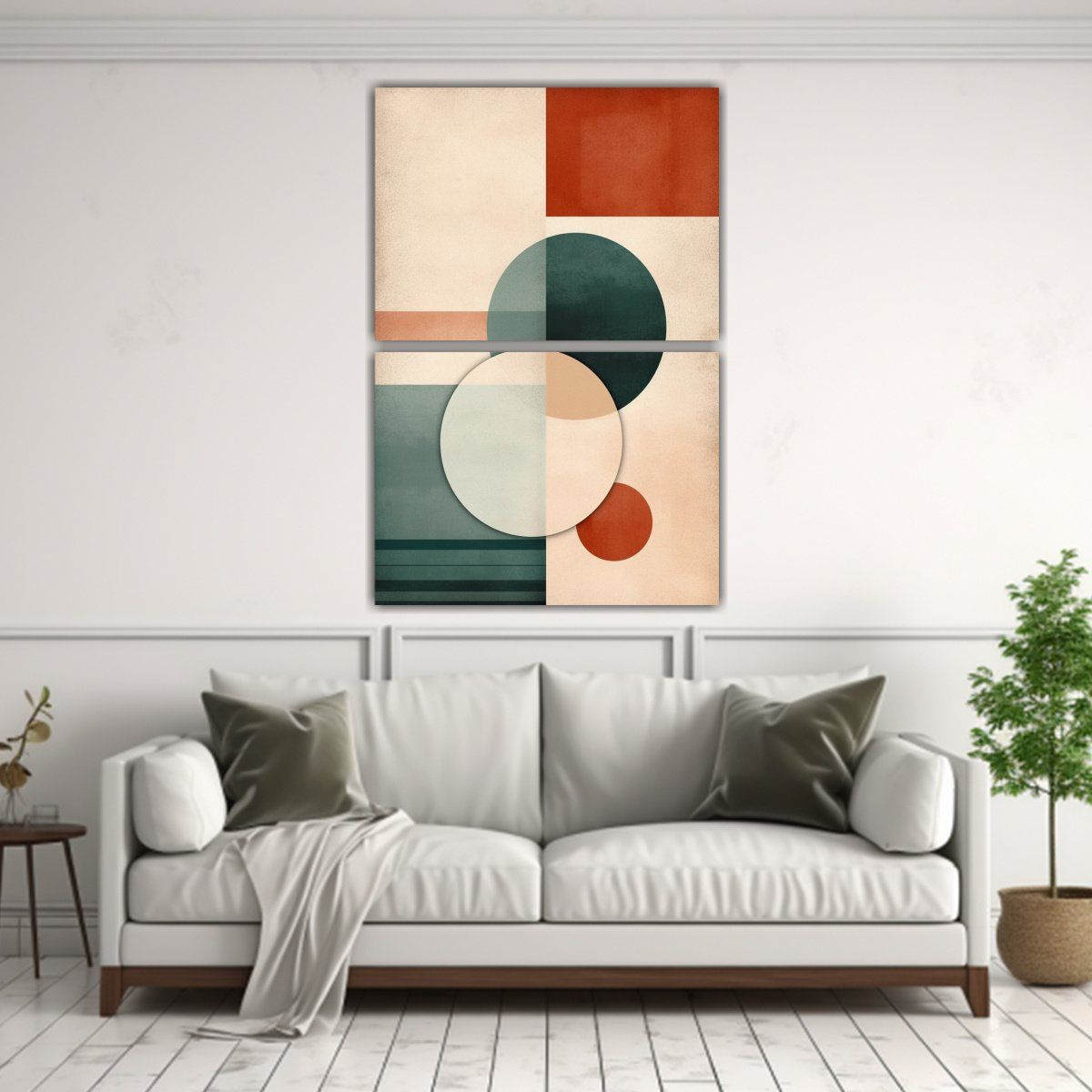 GENERICO - Conjunto 2 Lienzos Armonía Colores Estilo 80x120 Cm