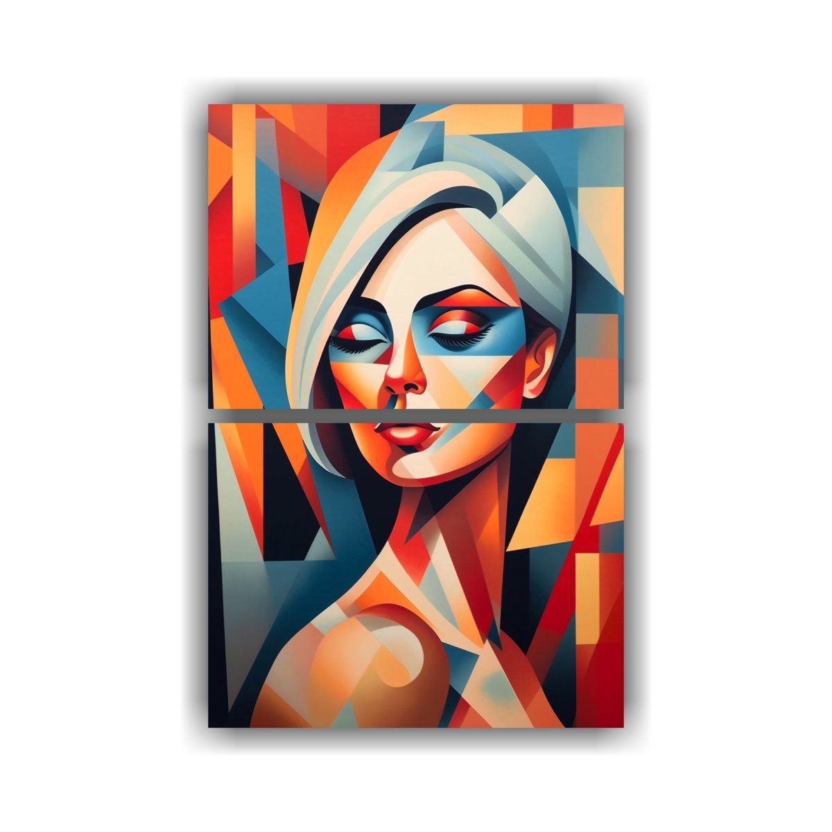 GENERICO - Artes Acuarela Estética Moderna Retrato Cubista 80x120 Cm