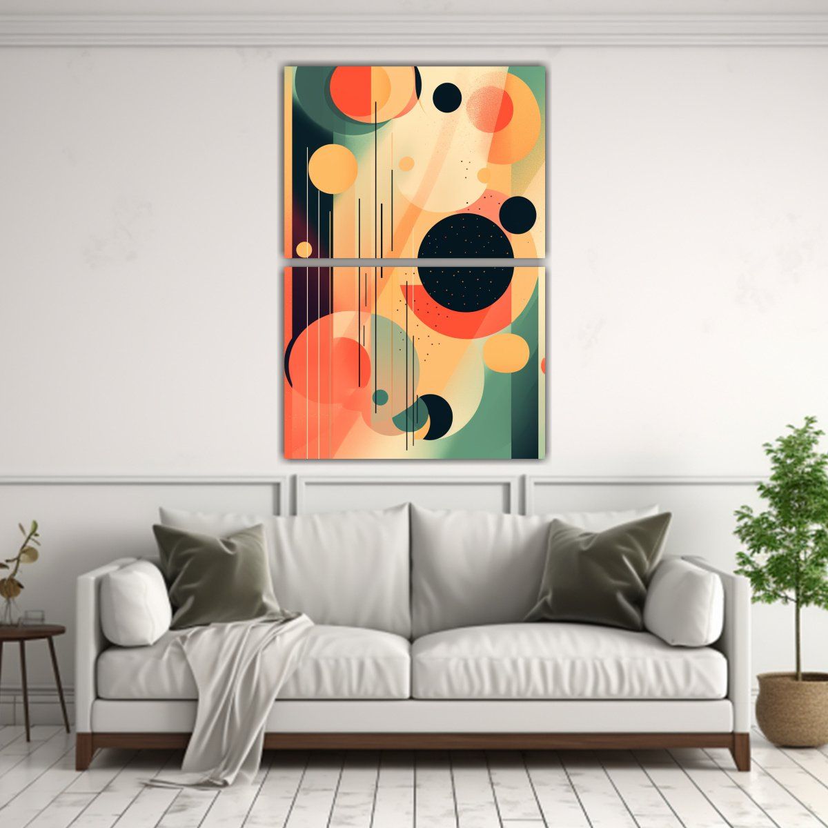 GENERICO - Cuadro Abstracto Para Comedor Estilo Etéreo Y 80x120 Cm