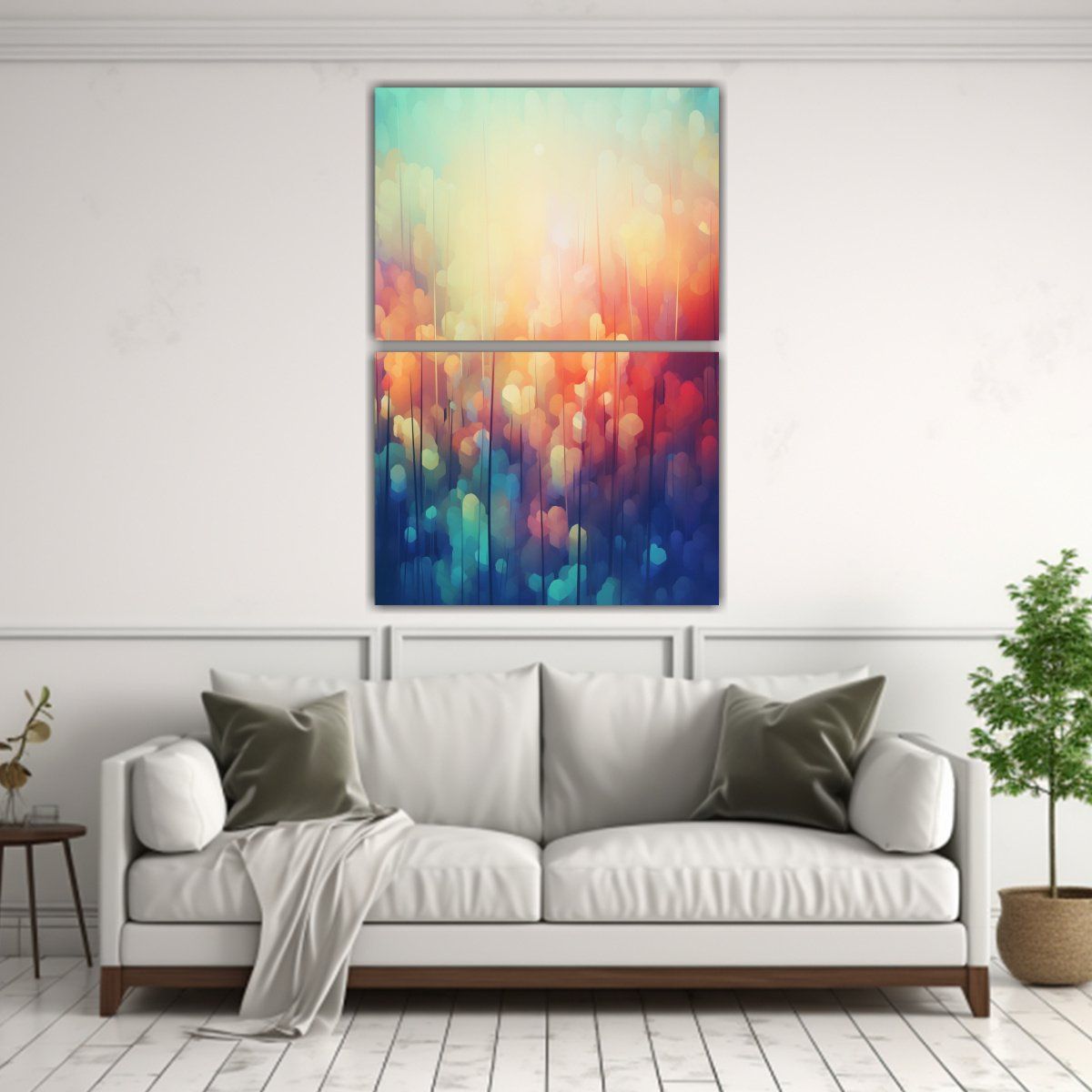 GENERICO - Cuadros Decorativos En Forma De Dos Lienzos 80x120 Cm