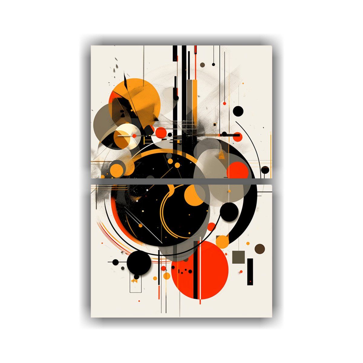 GENERICO - Cuadros Abstractos De Círculos Y Esferas En 80x120 Cm