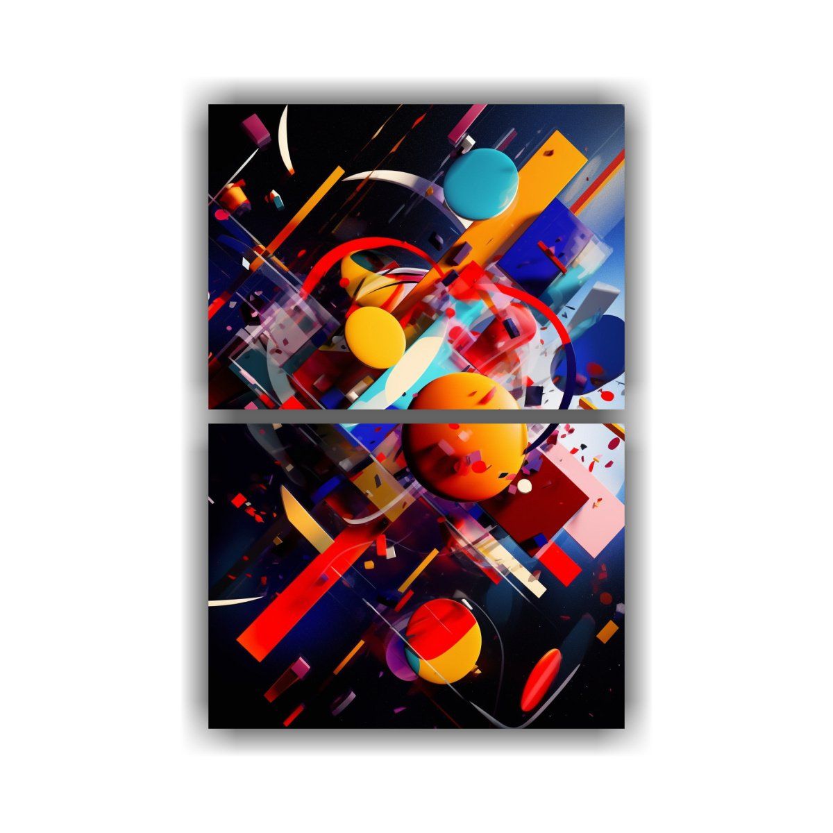 GENERICO - Expresividad Abstracta De Kandinsky Con 80x120 Cm