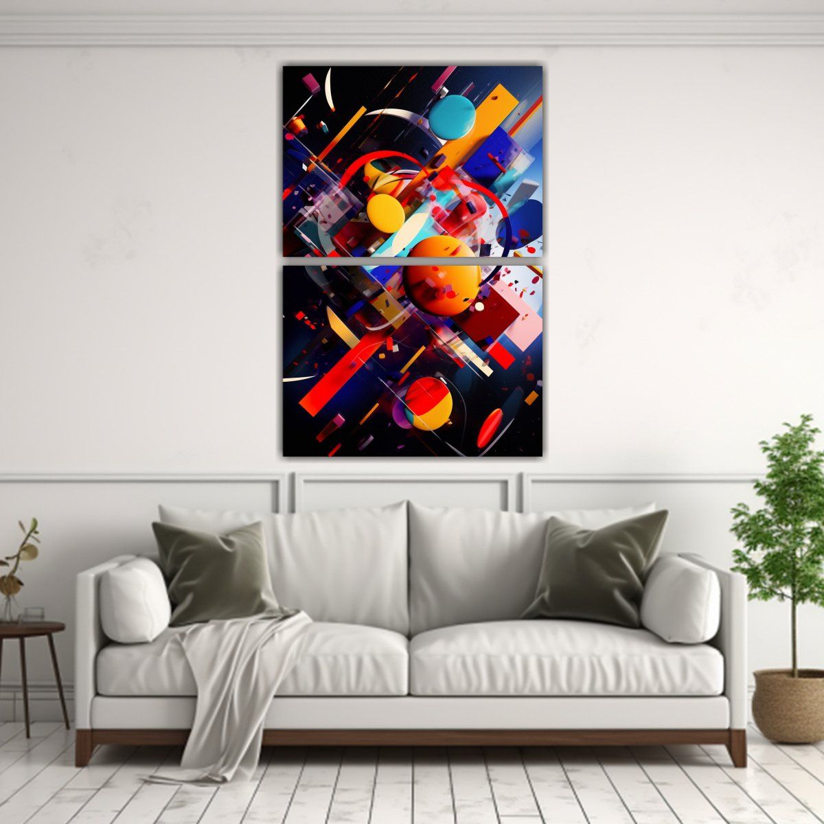 GENERICO - Expresividad Abstracta De Kandinsky Con 80x120 Cm