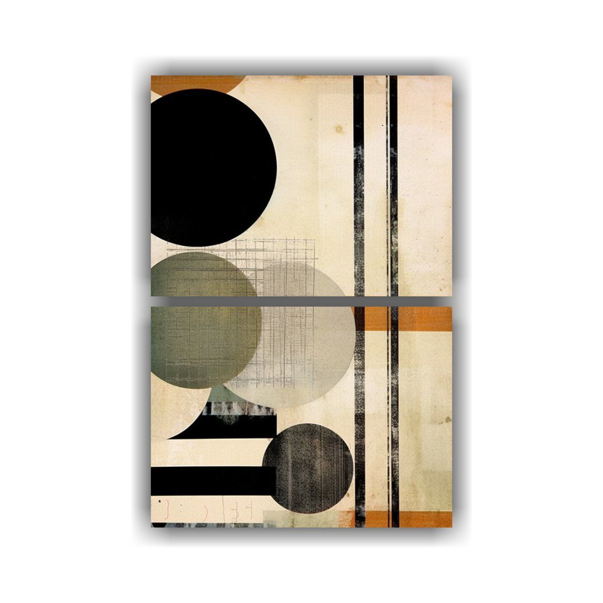 GENERICO - Cuadro De Decoración De Líneas Finas En Blanco 80x120 Cm