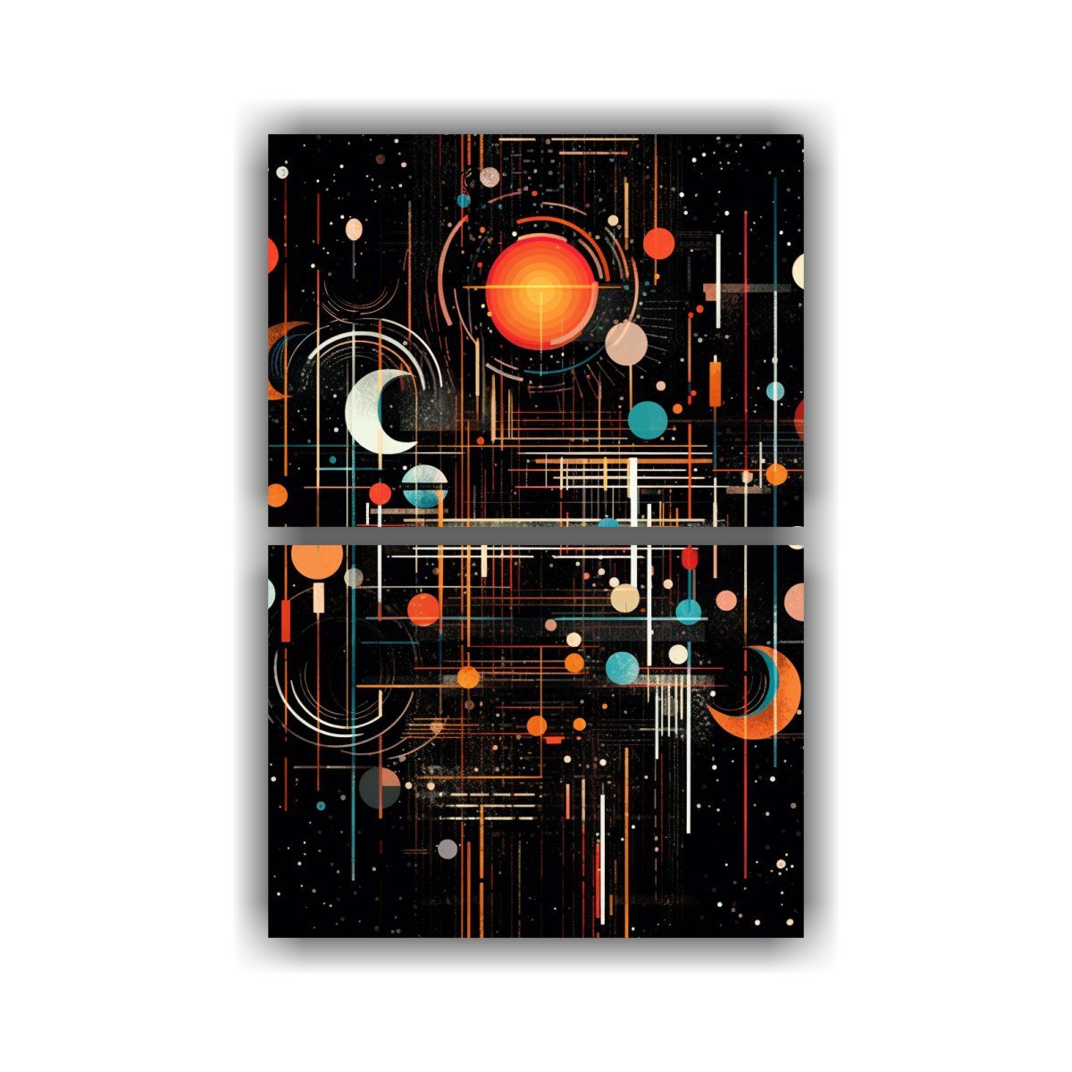 GENERICO - Dos Lienzos Fotografía Vision Universo 80x120 Cm