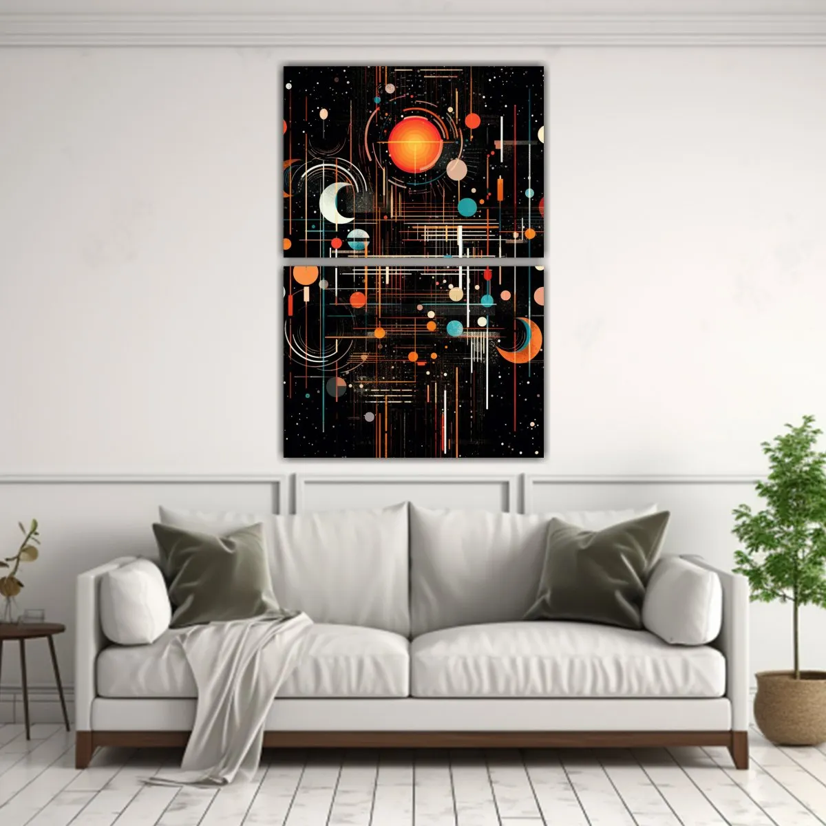 GENERICO - Dos Lienzos Fotografía Vision Universo 80x120 Cm