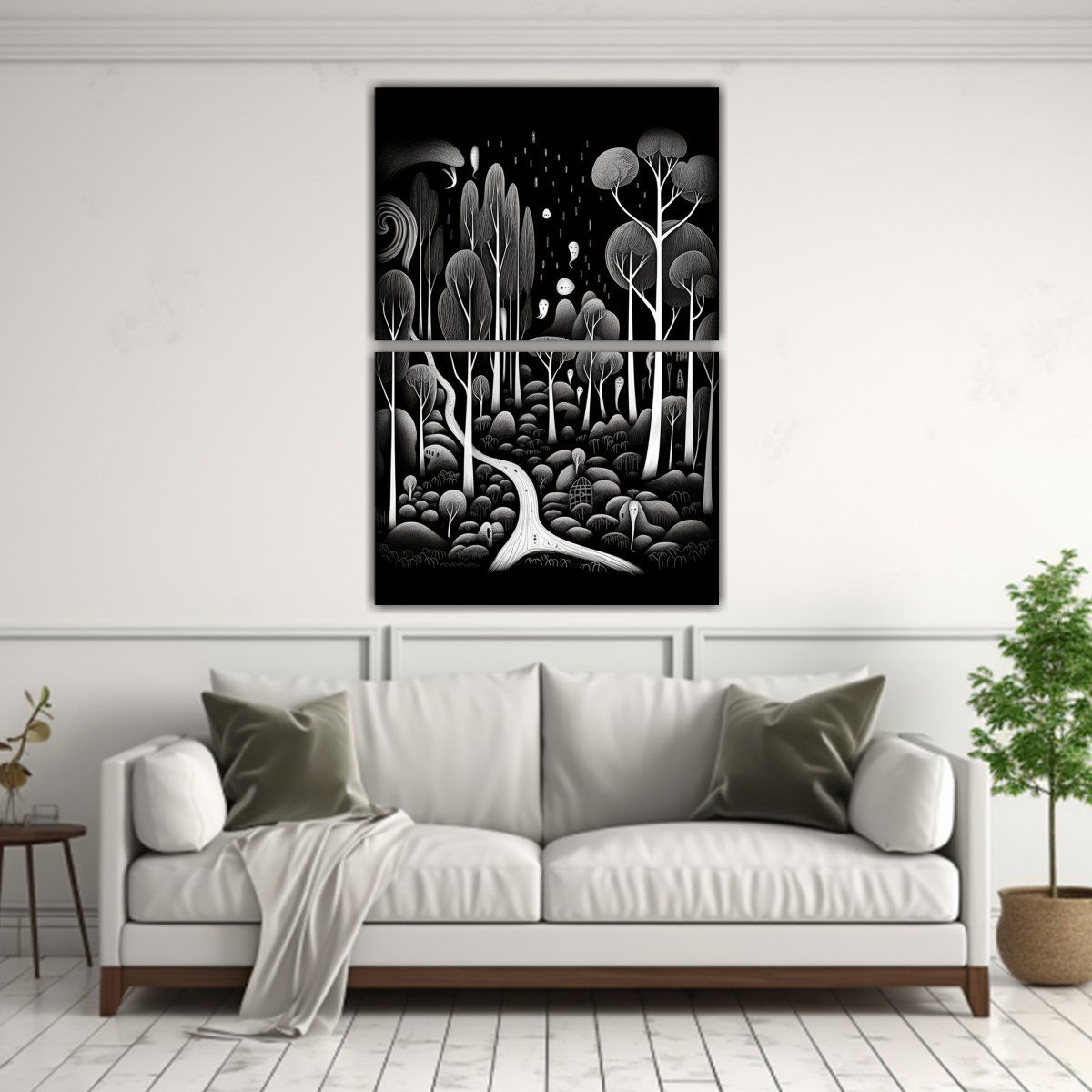 GENERICO - Dos Lienzos De Tela Diseño Clasico Cuadro Para 80x120 Cm