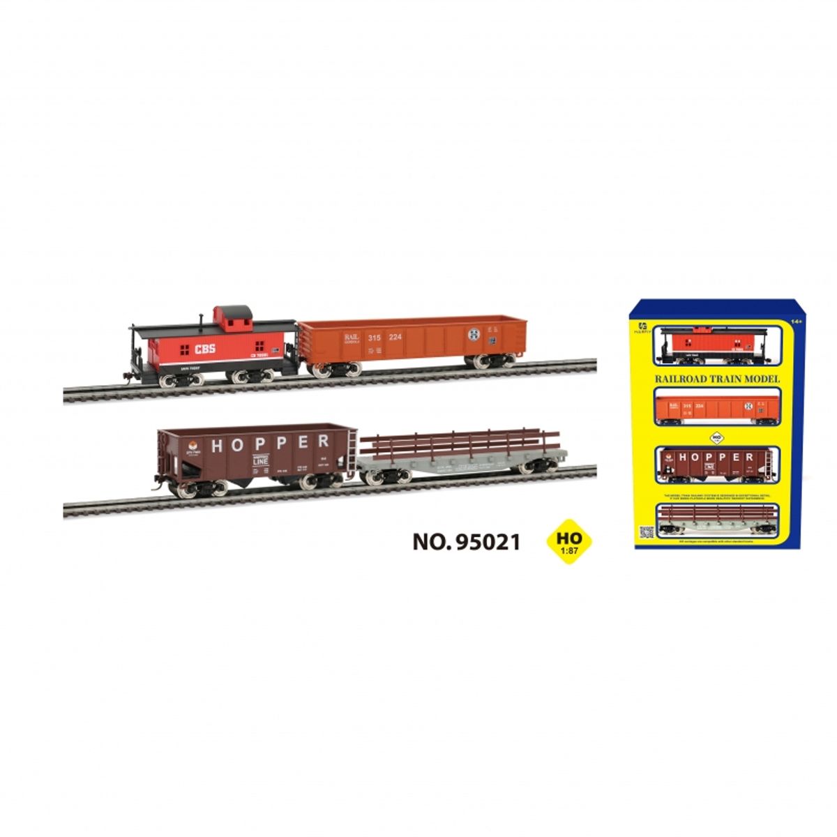 GENERICO - HANFIY 95021 TRAIN CARRIAGE ASSEMBLY 4PCS HO  1-87