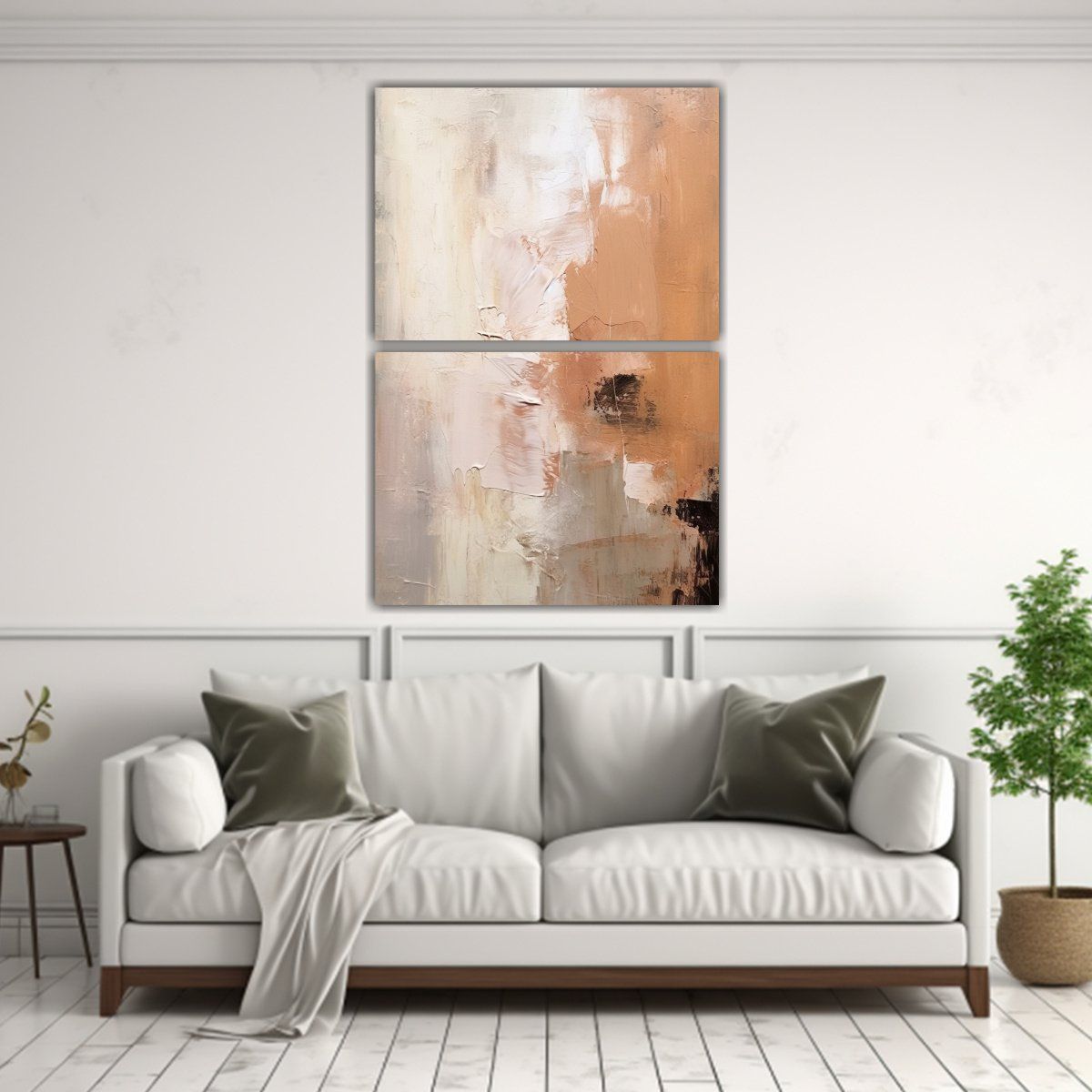 GENERICO - Pintura Abstracta Minimalista Urbana En Lienzo 80x120 Cm