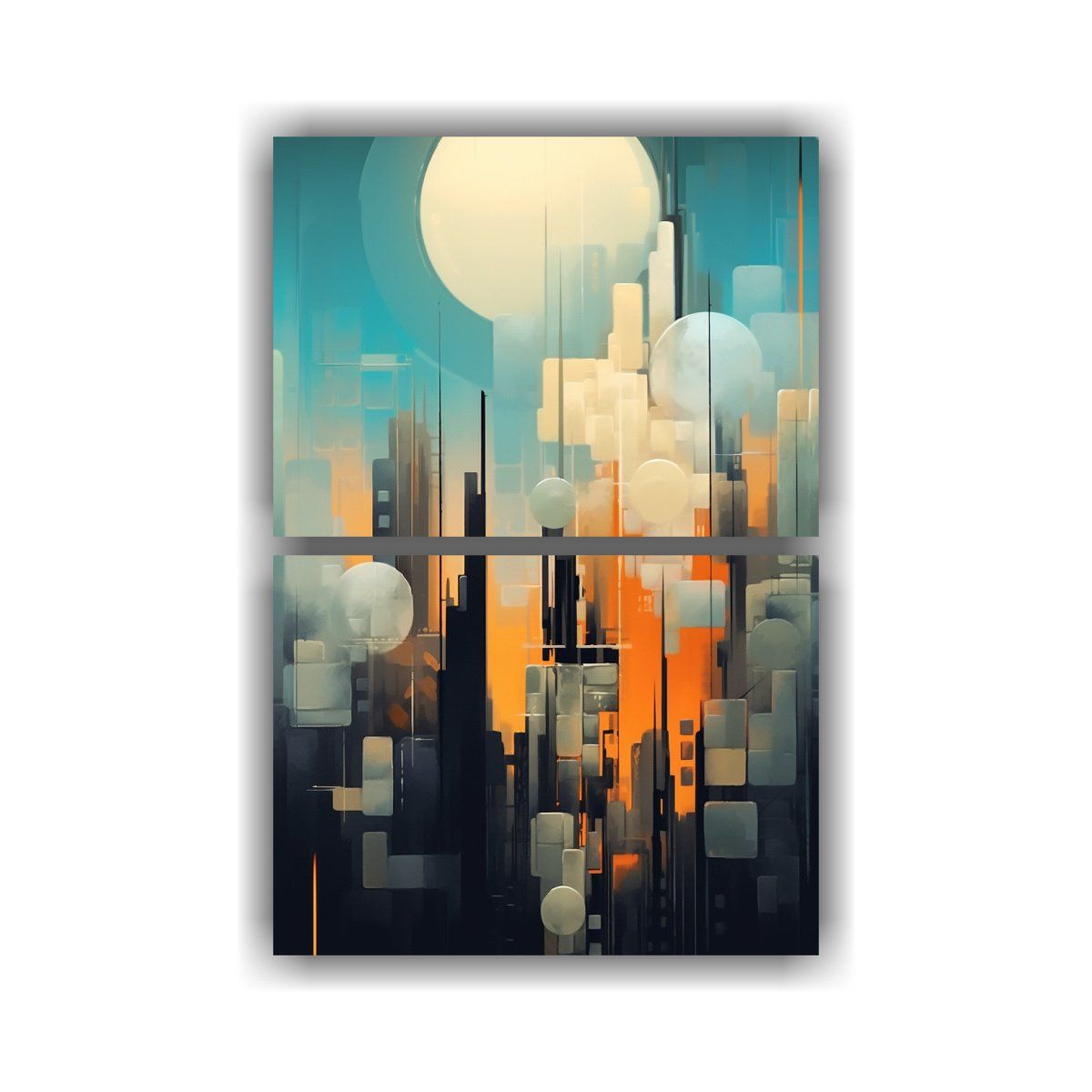 GENERICO - Lienzos Creativa Motivo De Set 2 Para Crear Una 80x120 Cm