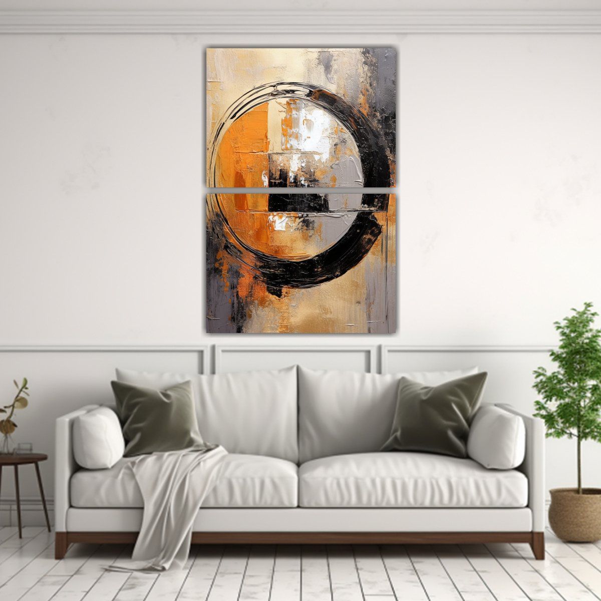 GENERICO - Cuadro Abstracto Moderno En Lienzo Para 80x120 Cm