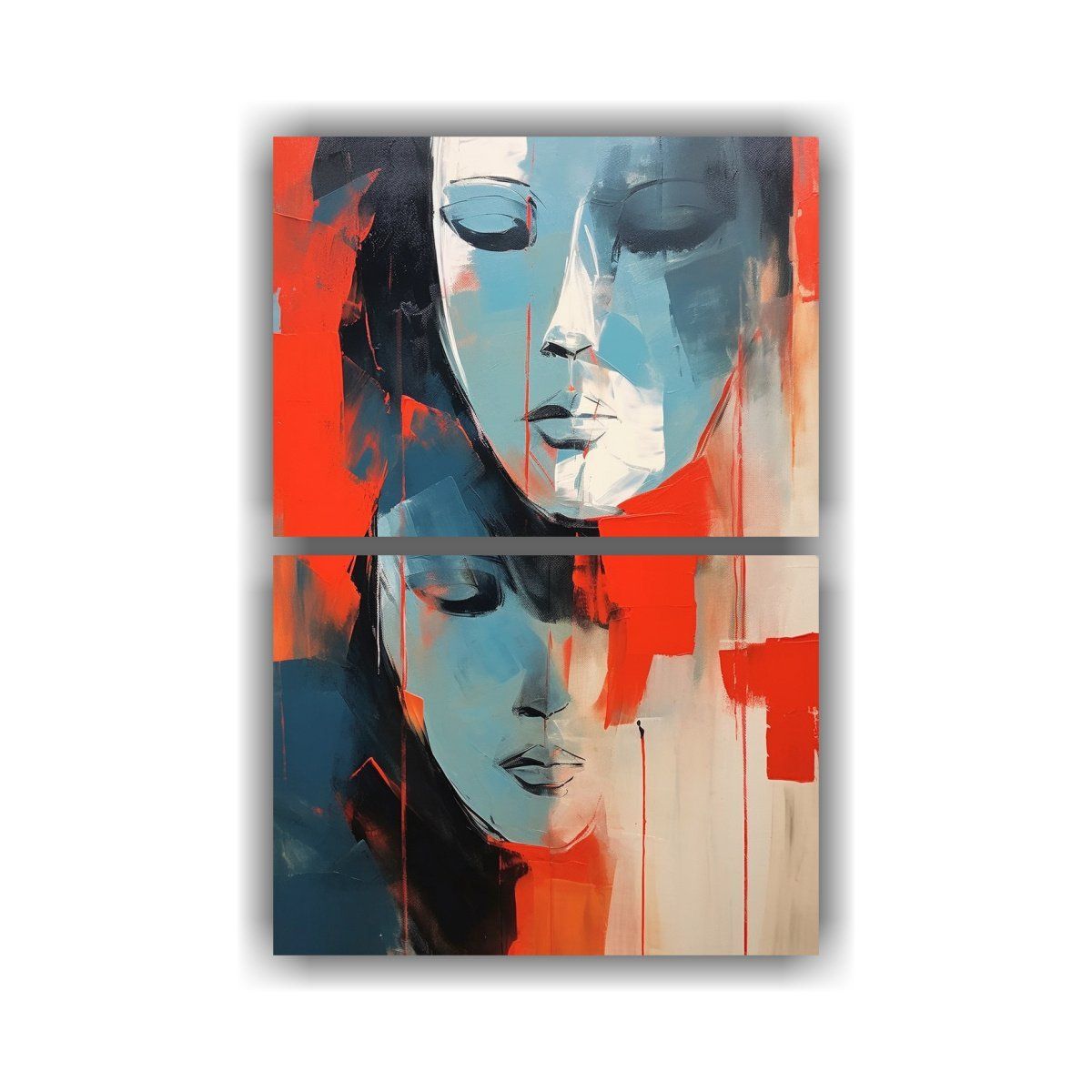 GENERICO - Set 2 Composiciones Vibrantes De Pinturas 80x120 Cm