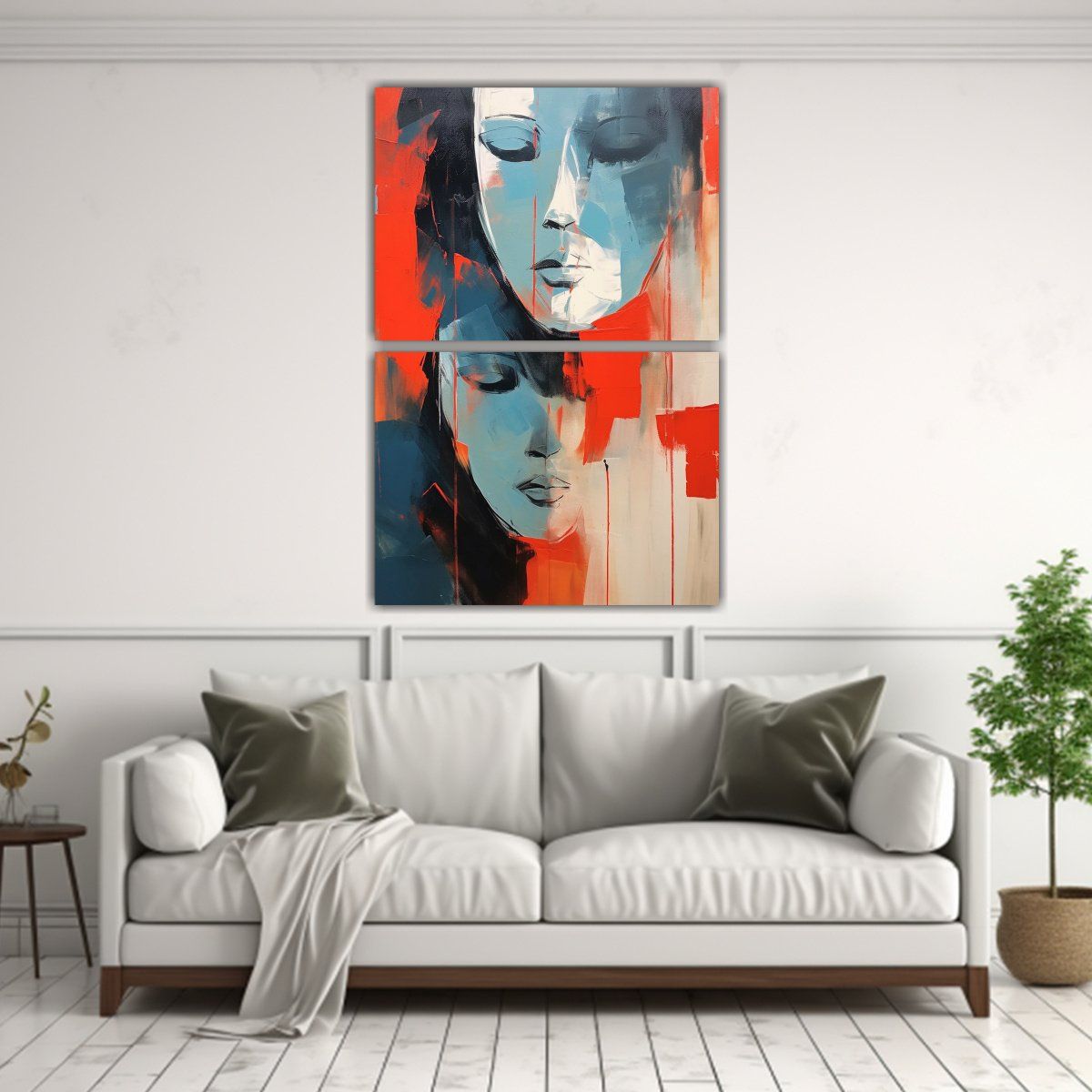 GENERICO - Set 2 Composiciones Vibrantes De Pinturas 80x120 Cm