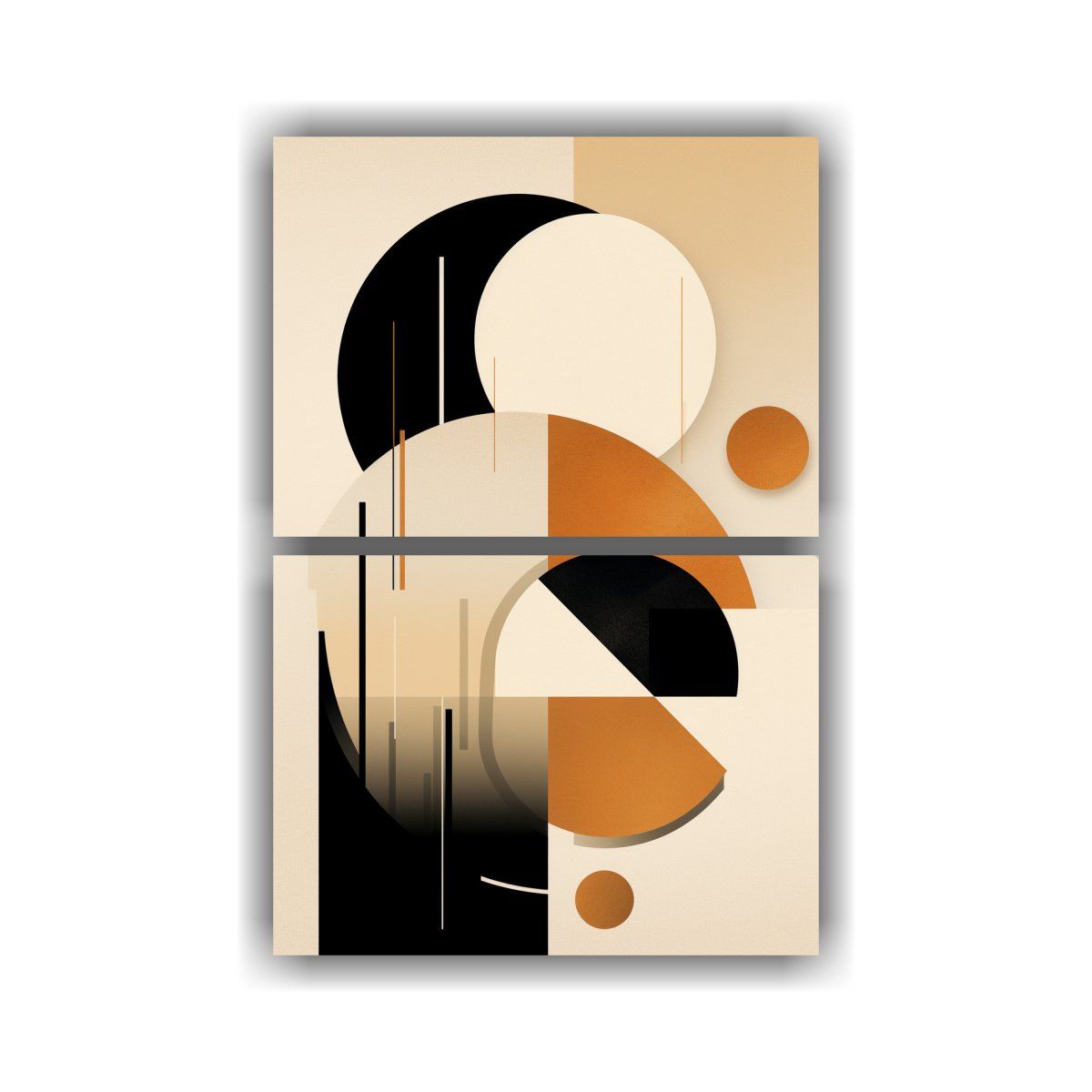 GENERICO - Díptico Estilo Galería Diseño Abstracto Se 80x120 Cm