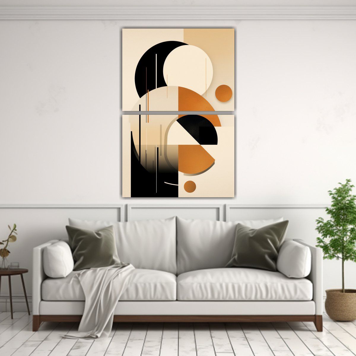 GENERICO - Díptico Estilo Galería Diseño Abstracto Se 80x120 Cm