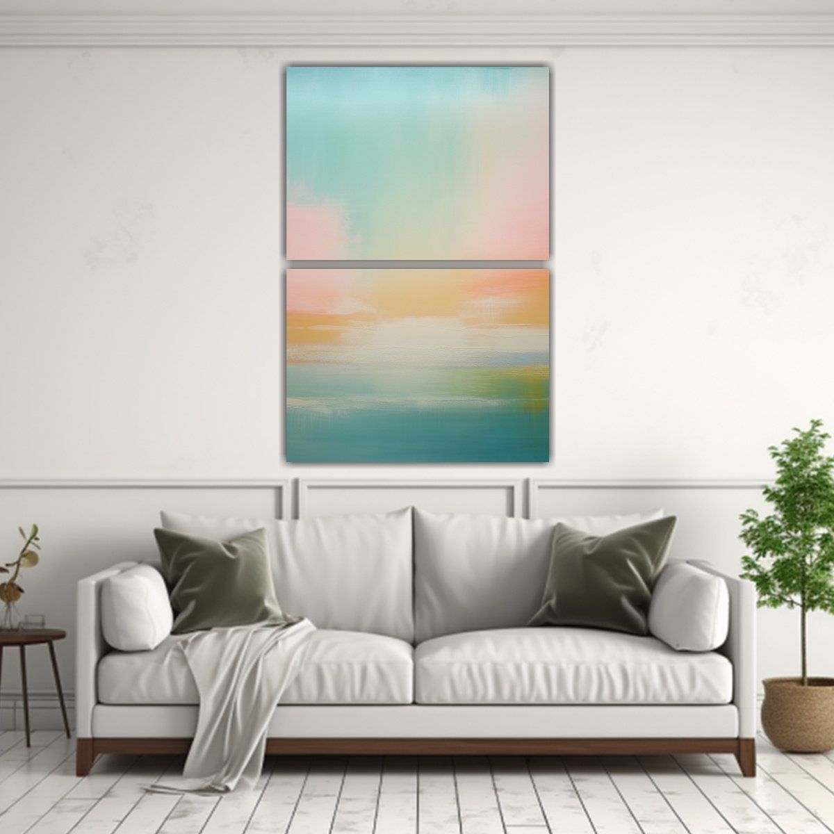 GENERICO - Artes De Pared Abstractas Minimalistas Set 2 80x120 Cm