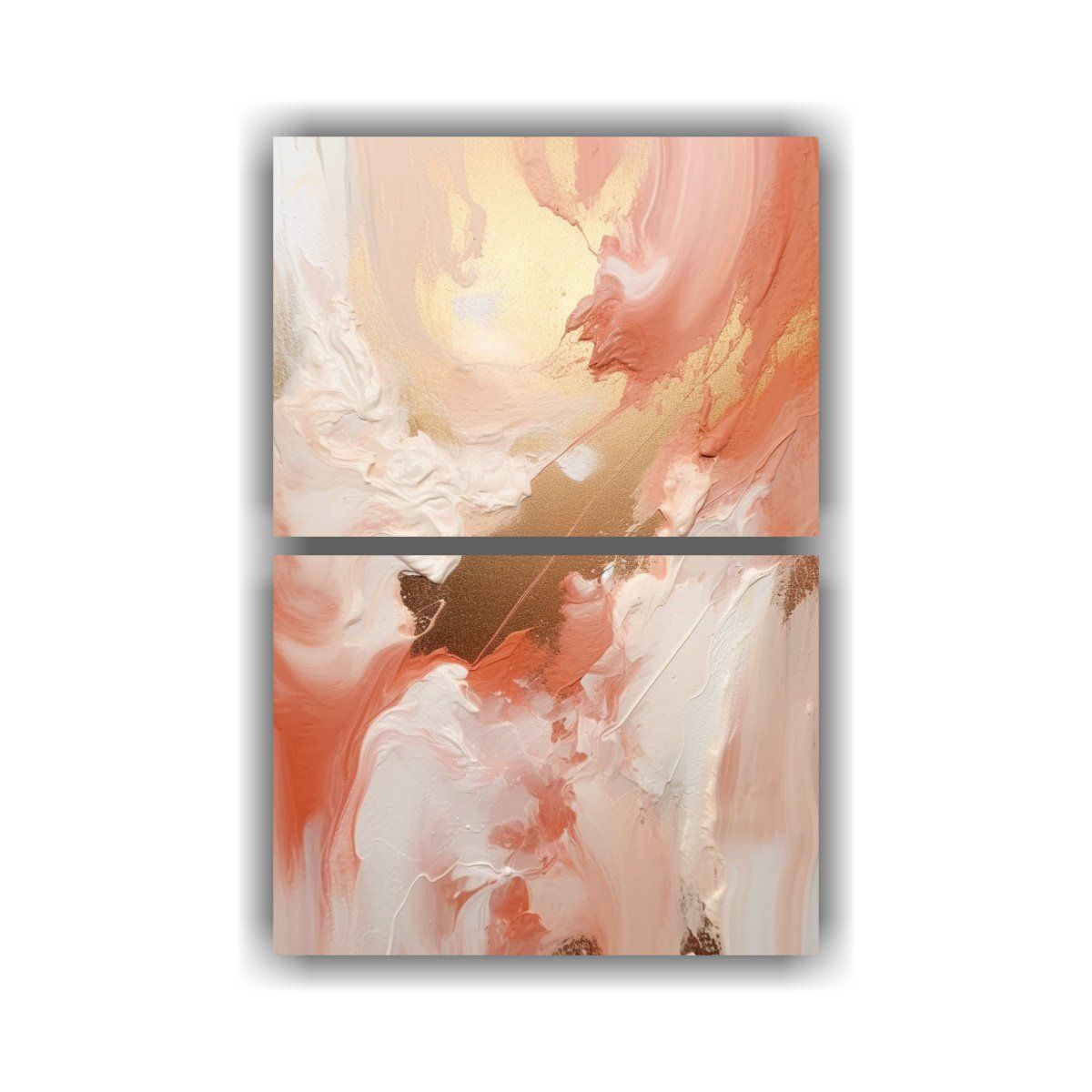 GENERICO - Dos Lienzos De Tela Tema Alegre Pintura Abstracta 80x120 Cm