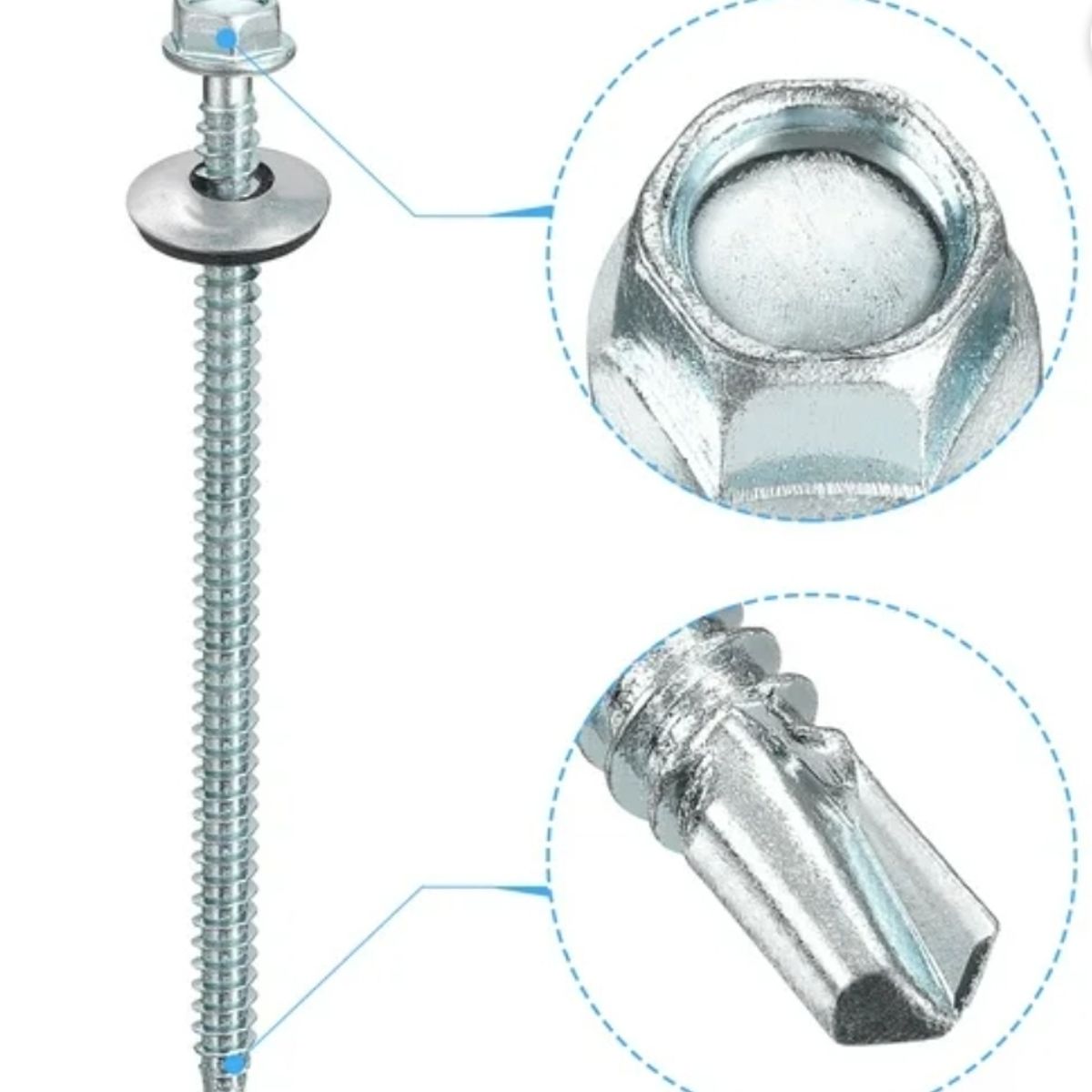 GENERICO - Tornillo Hexagonal Punta Broca 12x4 100 Und