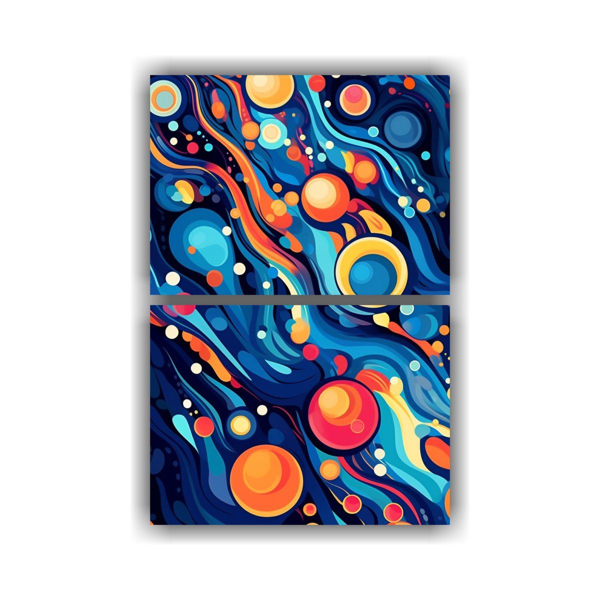 GENERICO - Pinturas Decorativas En Estilo Gráfico Audaz Con 80x120 Cm