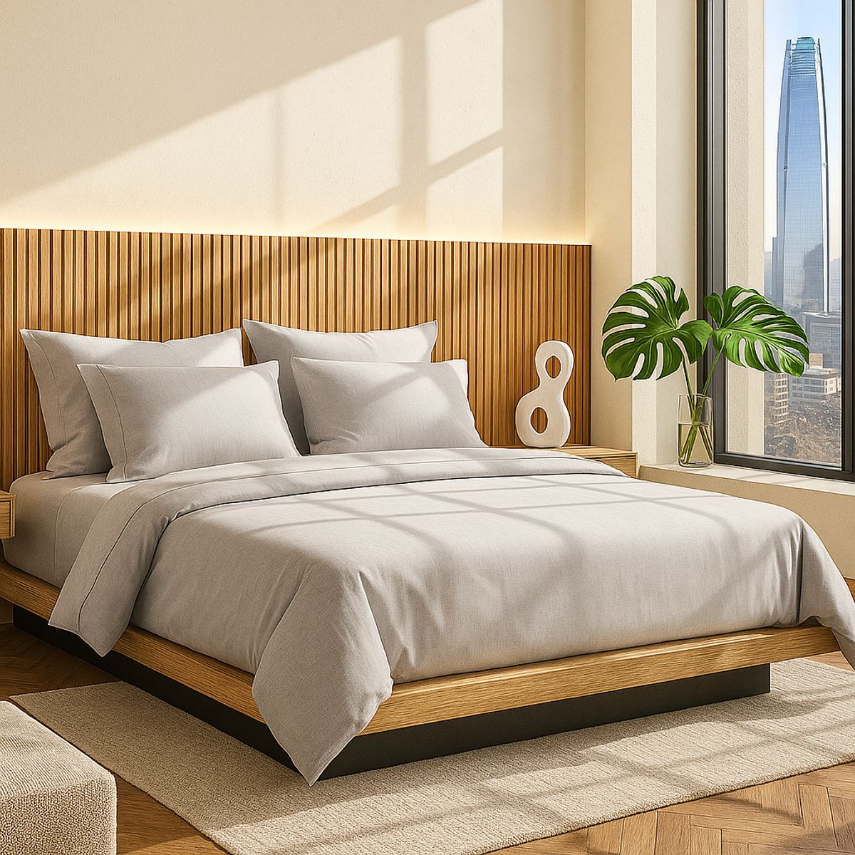 ARMONIA - Kit de cama 2 plazas Signature 800 hilos liso