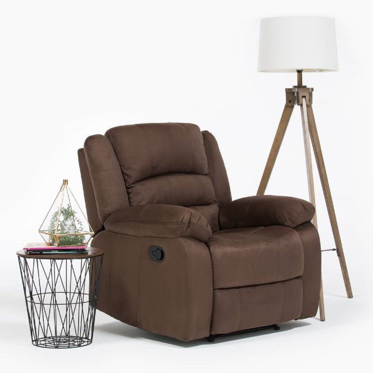 DANIELS - Berger Reclinable Martell Terciopelo Elephant Café 98060R