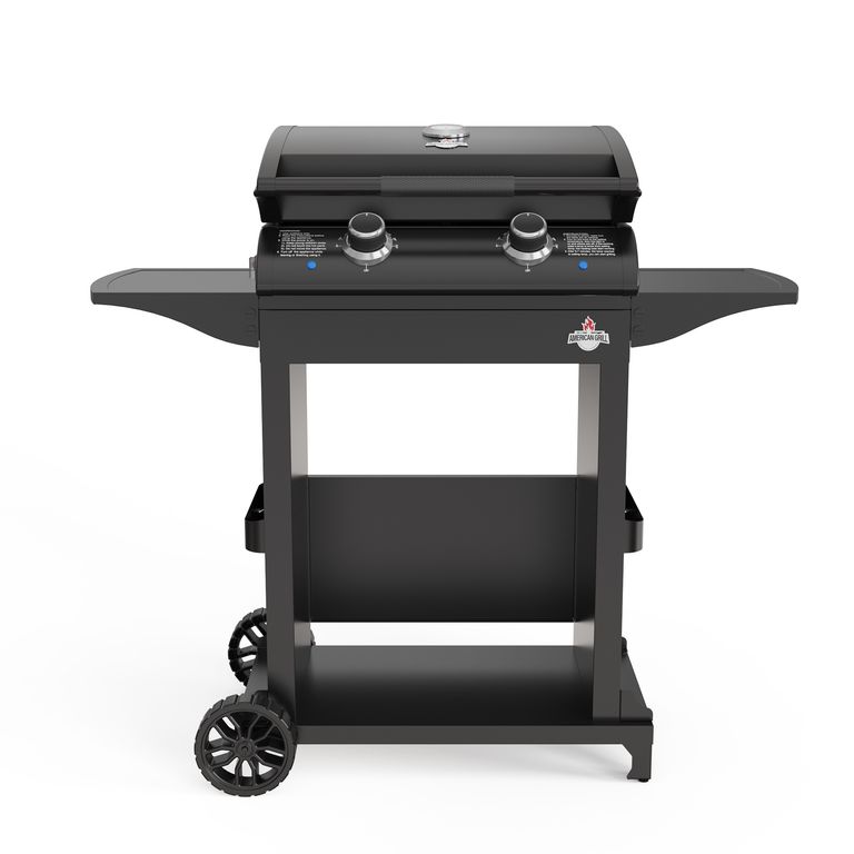 AMERICAN GRILL Parrilla Electrica Boston Black E2B Exterior + Carro