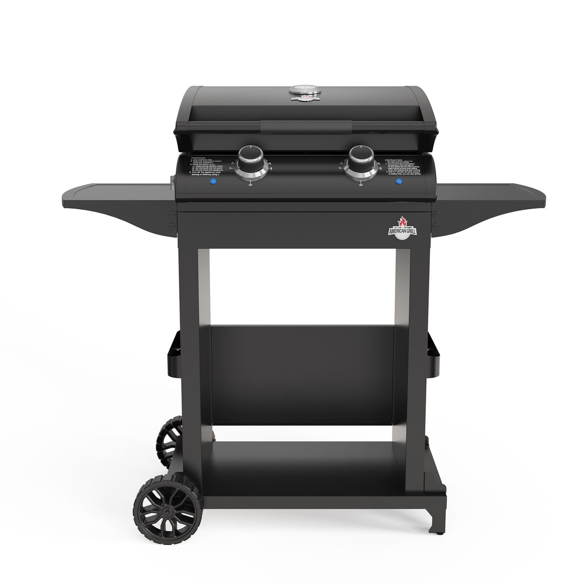 AMERICAN GRILL - Parrilla Exterior Electrica E2B Boston Black con Carro