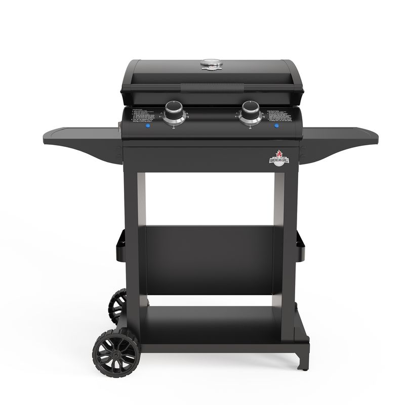 AMERICAN GRILL - Parrilla Exterior Electrica E2B Boston Black con Carro