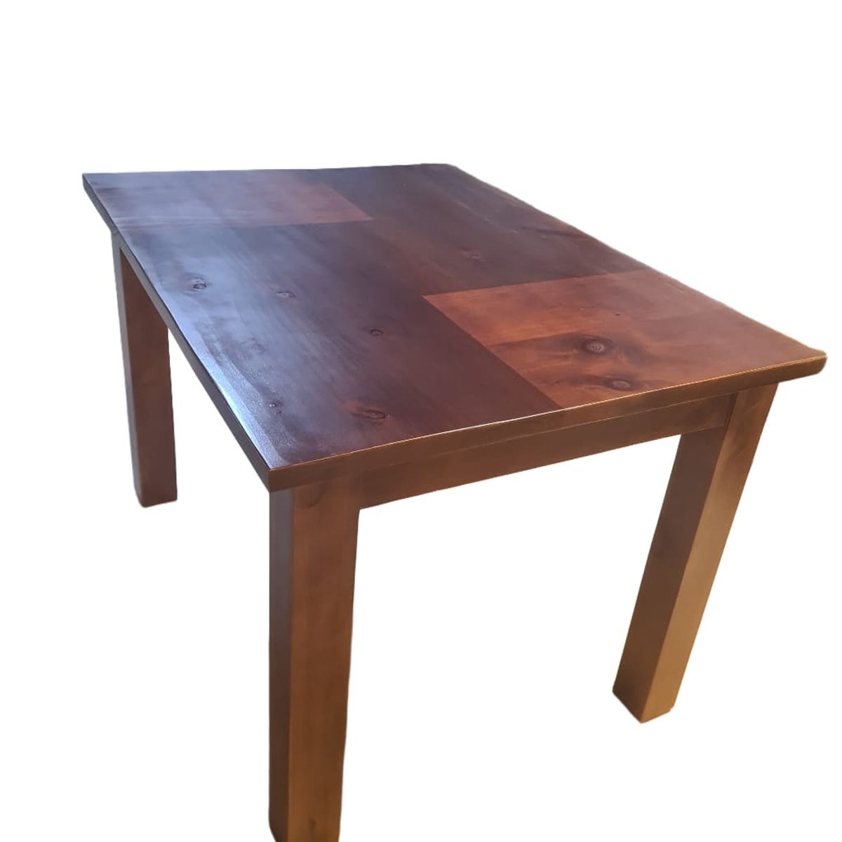 GENERICO - Comedor Volos Nogal  6 Sillas tapiz burdeo