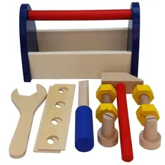 GENERICO - CANASTO HERRAMIENTA JUGUETE MADERA