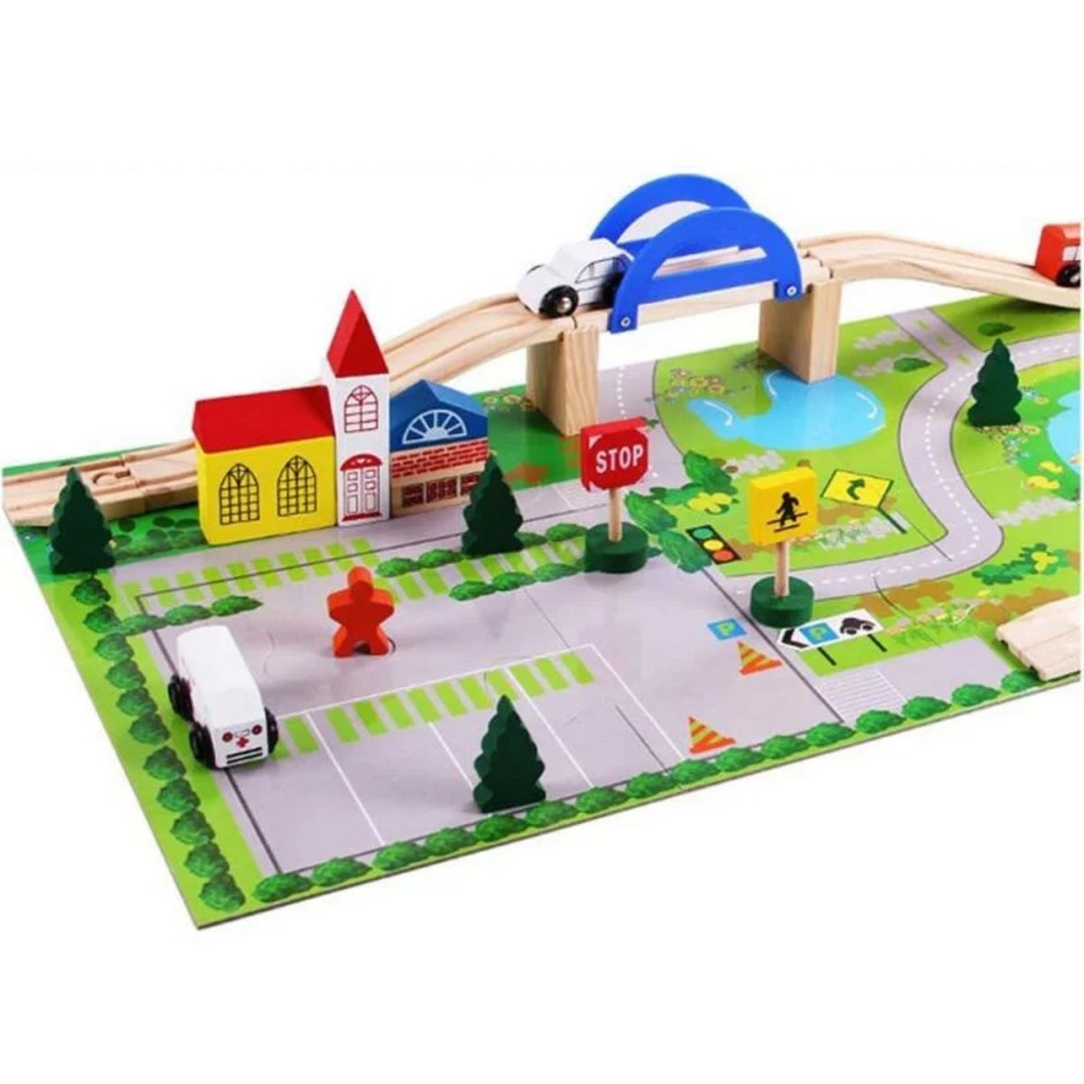 GENERICO - PISTA PUENTE MADERA ARMABLE