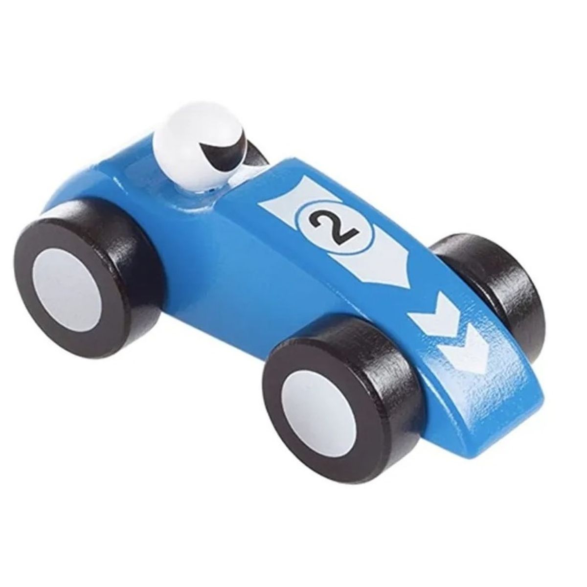 GENERICO - SET 5 AUTOS CARRERA JUGUETE MADERA