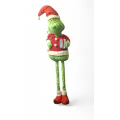 GENERICO - Figura Decorativa del Grinch Patas Largas Muñeco Navidad 120 cm