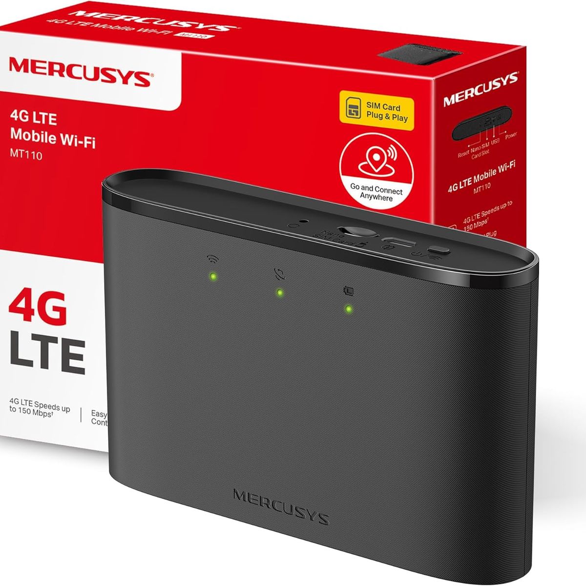 MERCUSYS - Router BAM Portatil Mercusys SIM Liberado 4G LTE 150 Mbps