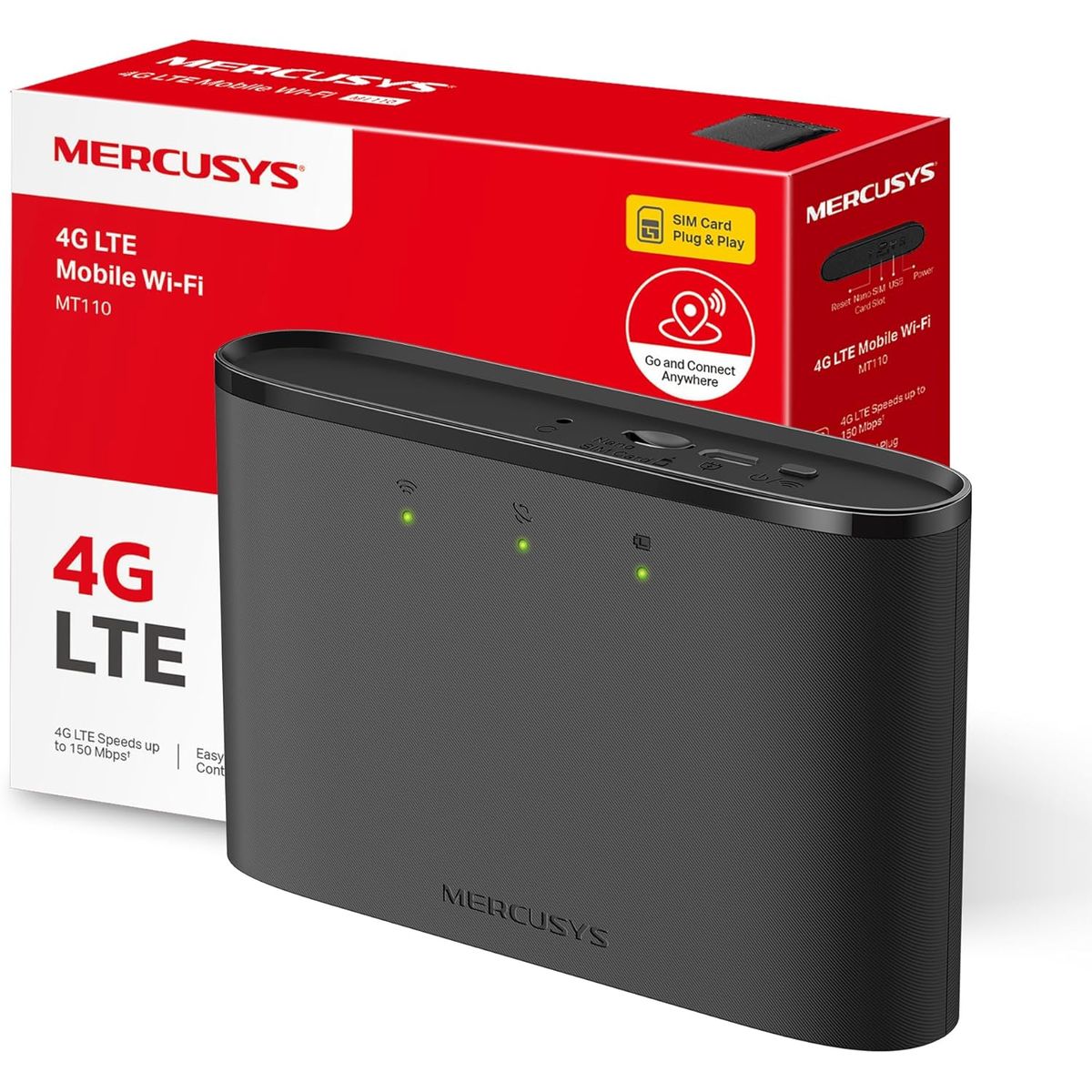 MERCUSYS - Router BAM Portatil Mercusys SIM Liberado 4G LTE 150 Mbps