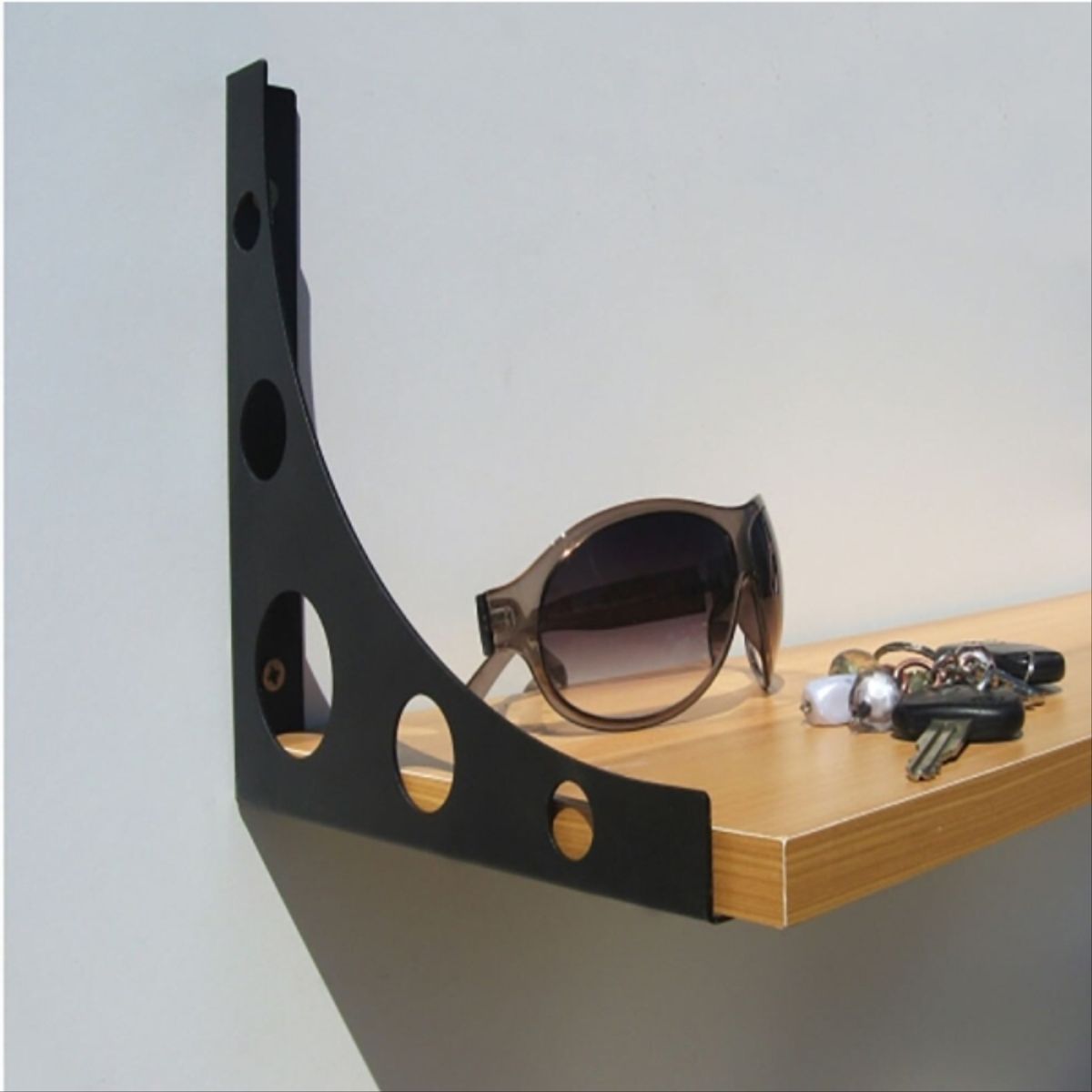 DUCASSE - Soporte para repisa negro 20 cm