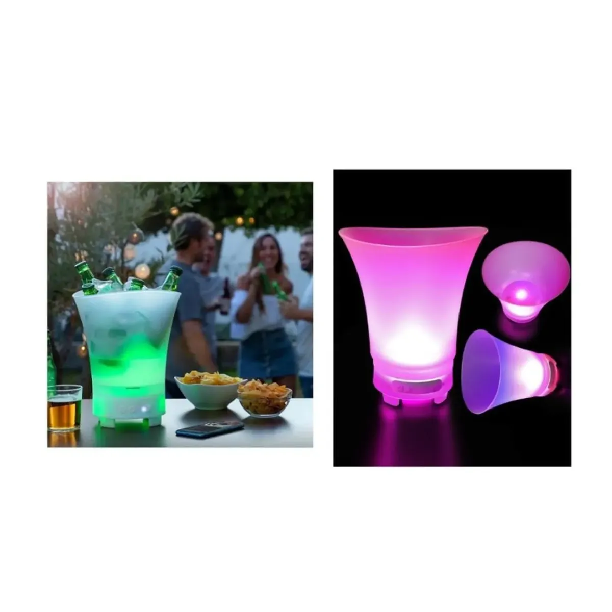 GENERICO - Hielera Parlante Cubetera Led Bluetooth Grande 7l Musical