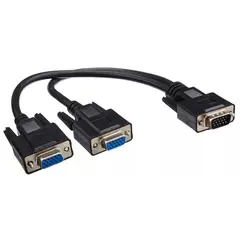 GENERICO - Cable Vga Y Splitter Adaptador 2 Salidas 1 Entrada Duplica