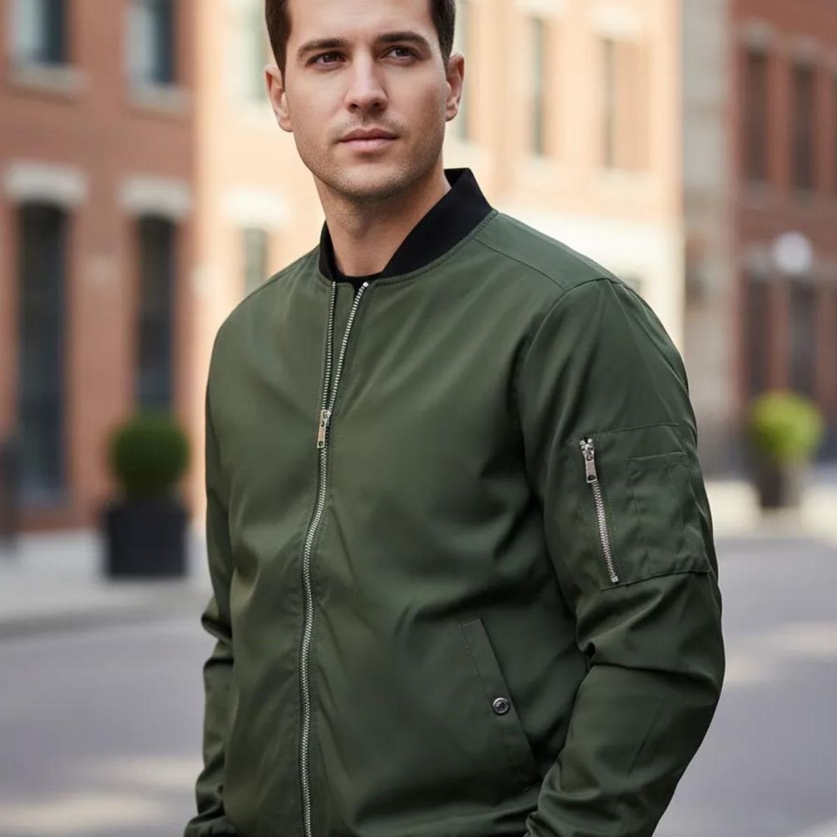 BLUE MOUNTAIN - Chaqueta Bomber Hombre Casual