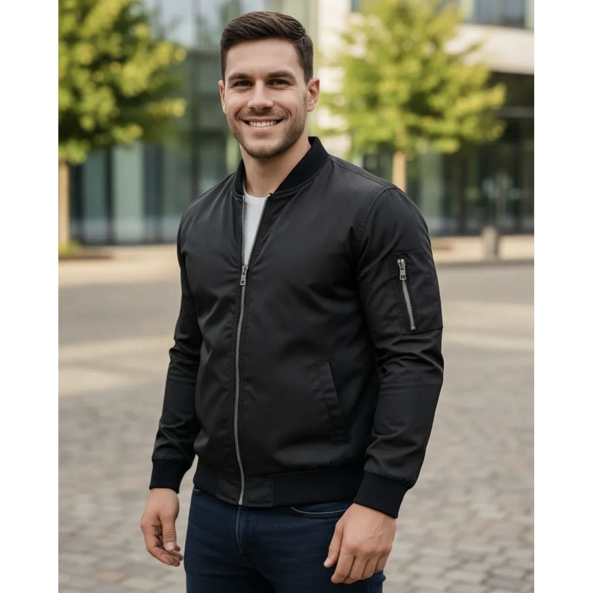 BLUE MOUNTAIN - Chaqueta Bomber Hombre Casual