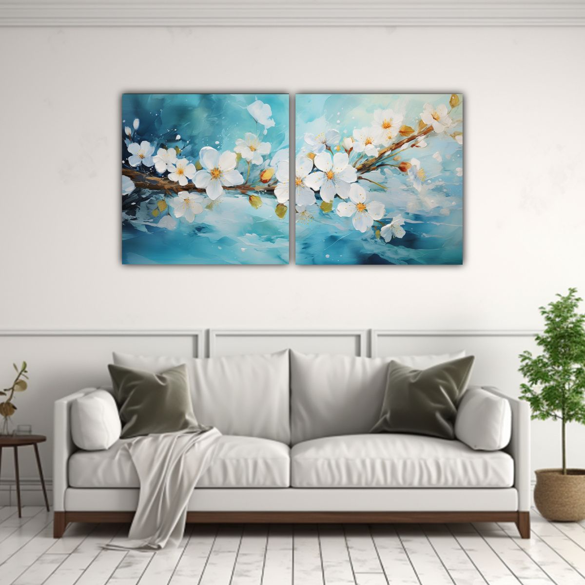 GENERICO - Pinturas De Dos Cuadros De Composición De 120x60 Cm