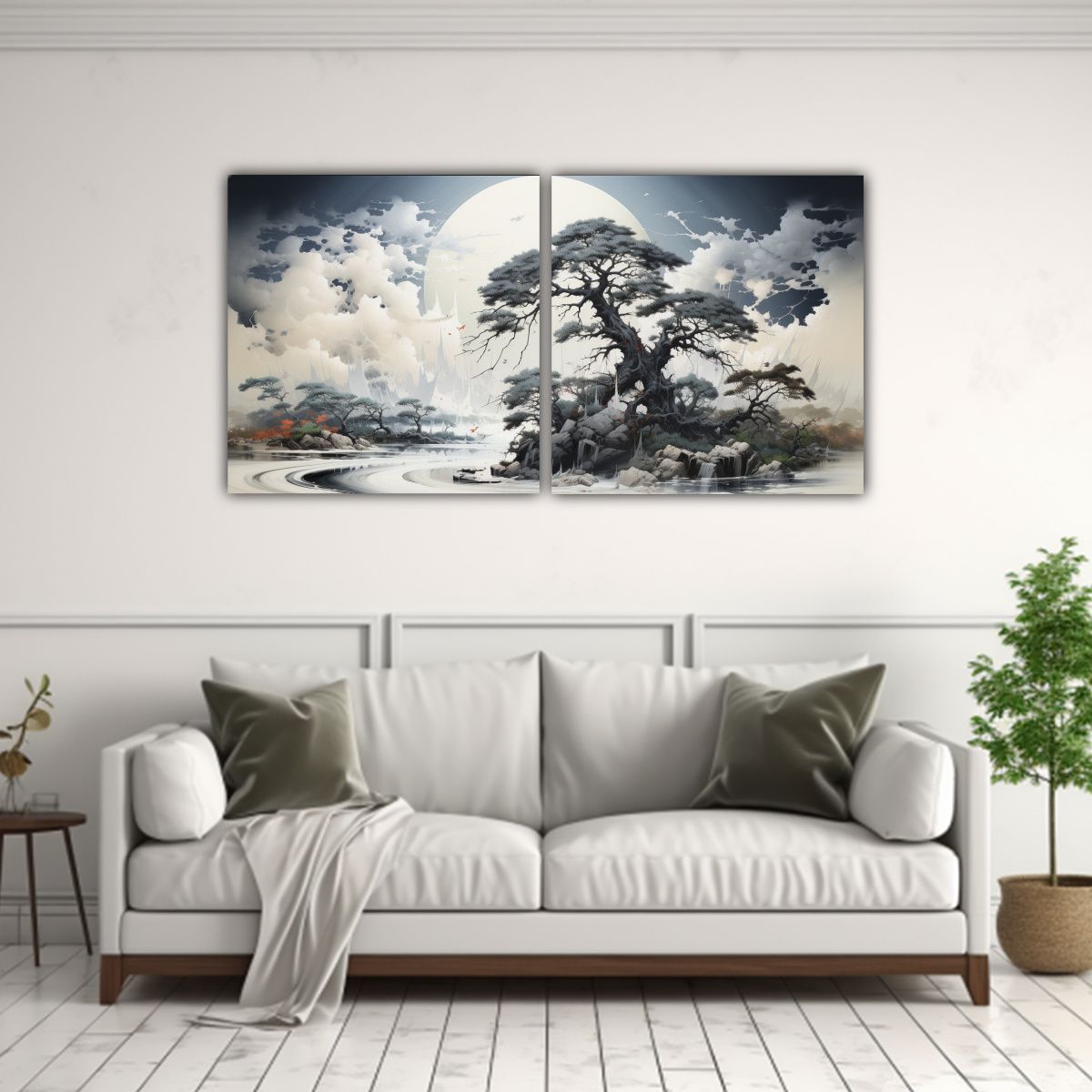 GENERICO - Cuadro Decorativo Hogar Deco Árbol De Ciprés En 120x60 Cm