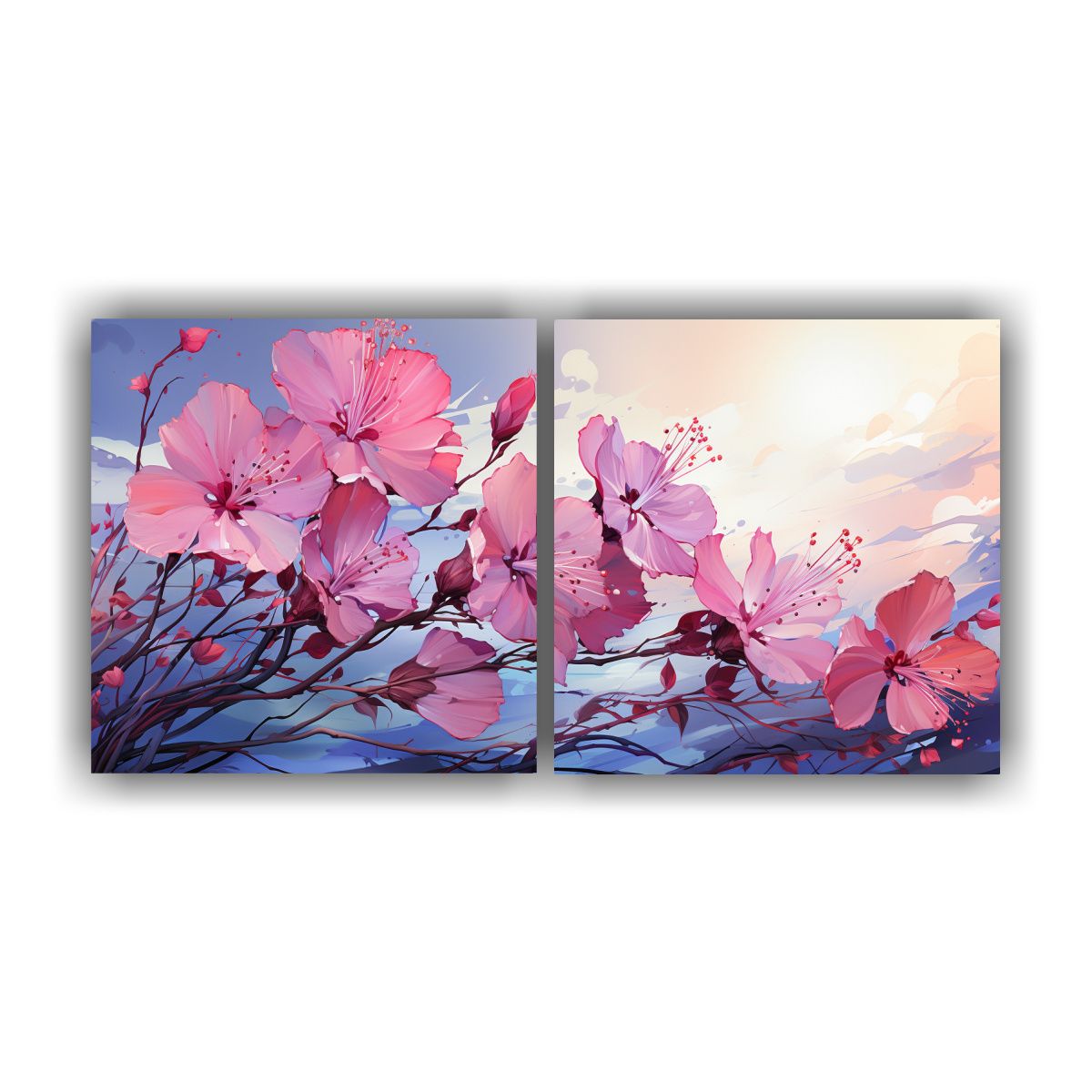 GENERICO - Pinturas De Decoración De Dos Artes De Pared 120x60 Cm