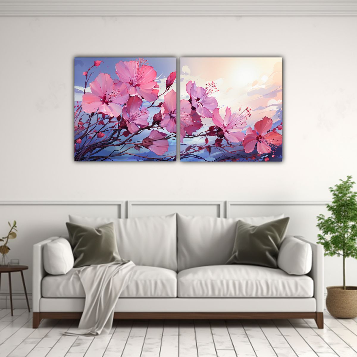 GENERICO - Pinturas De Decoración De Dos Artes De Pared 120x60 Cm