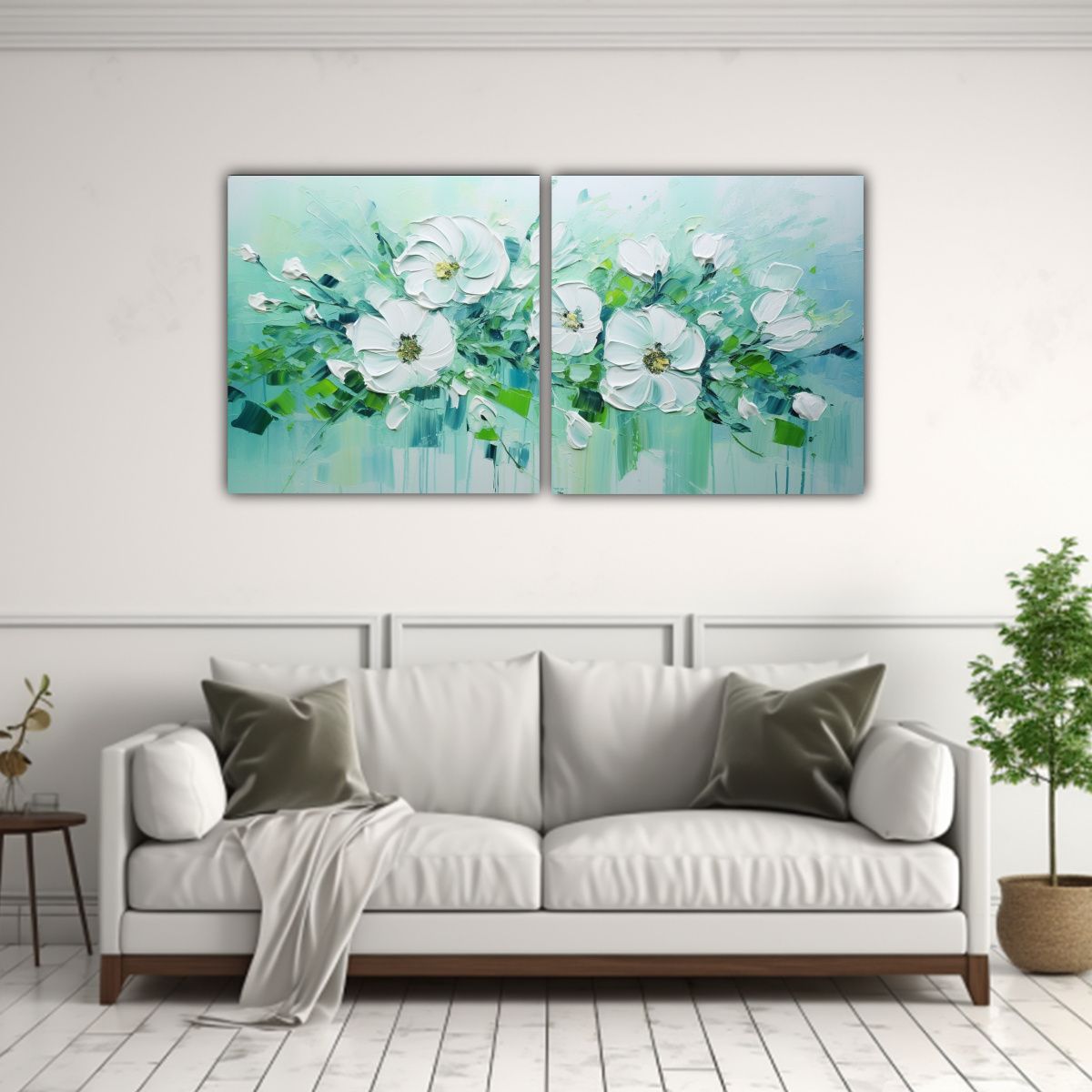 GENERICO - Pintura En Lienzo Moderna Innovadora De Flores En 140x70 Cm