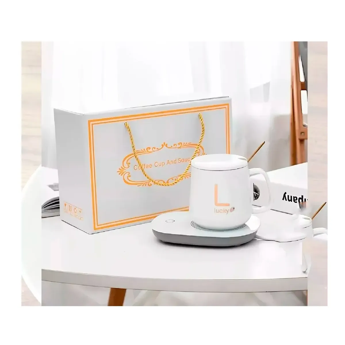 HOME CONNECT - Taza Calentador Eléctrico Para Café Té Leche Blanco