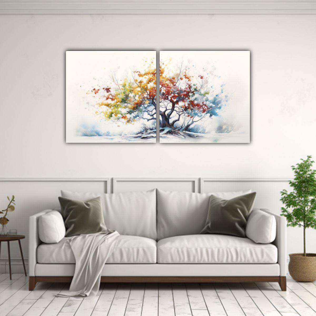 GENERICO - Pintura Abstracta Moderna De árbol De Acebo Con 120x60 Cm