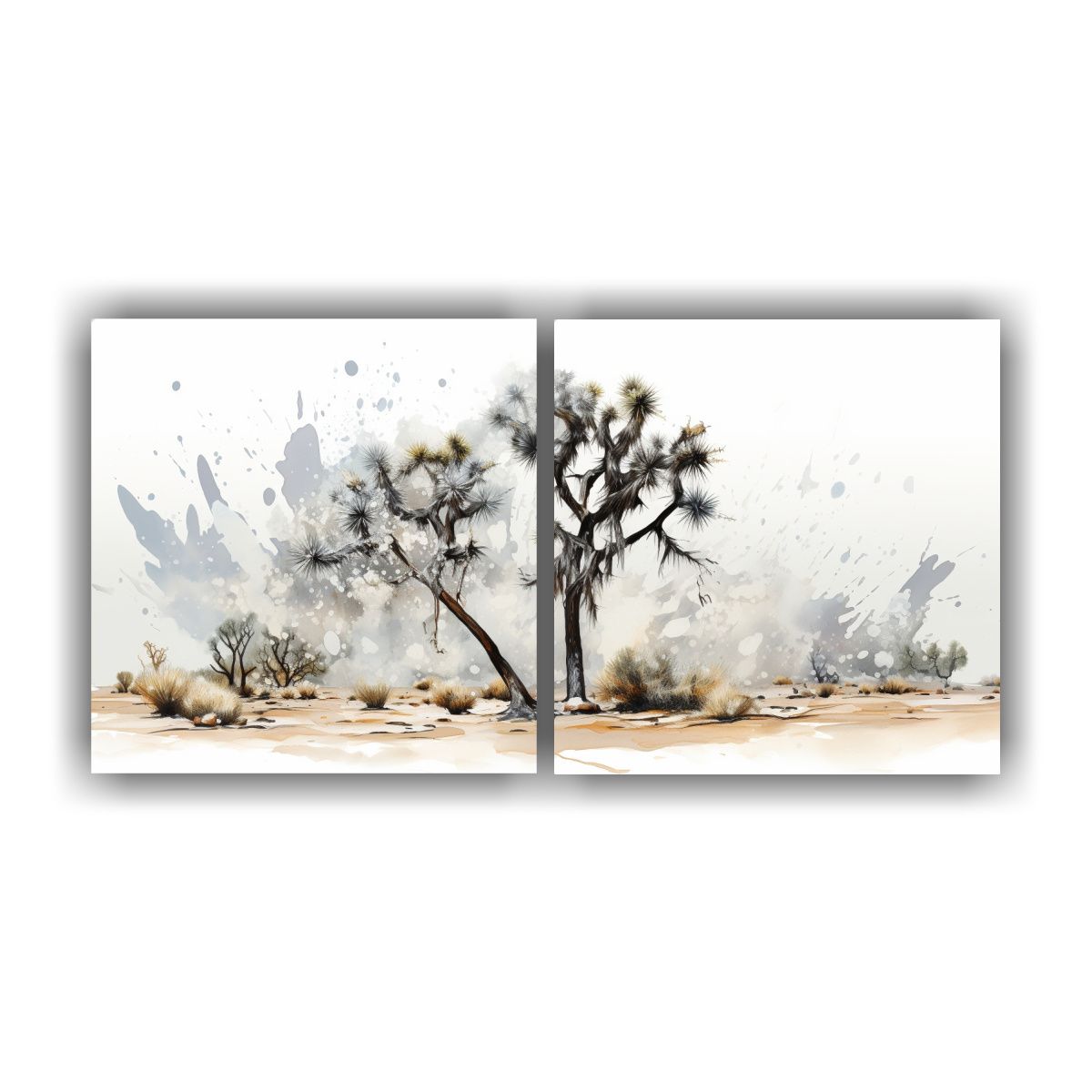 GENERICO - Dos Artes De Pared Concepto Efecto Visual De 120x60 Cm